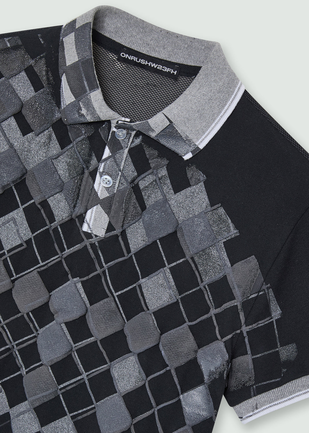 Grid polo shirt
