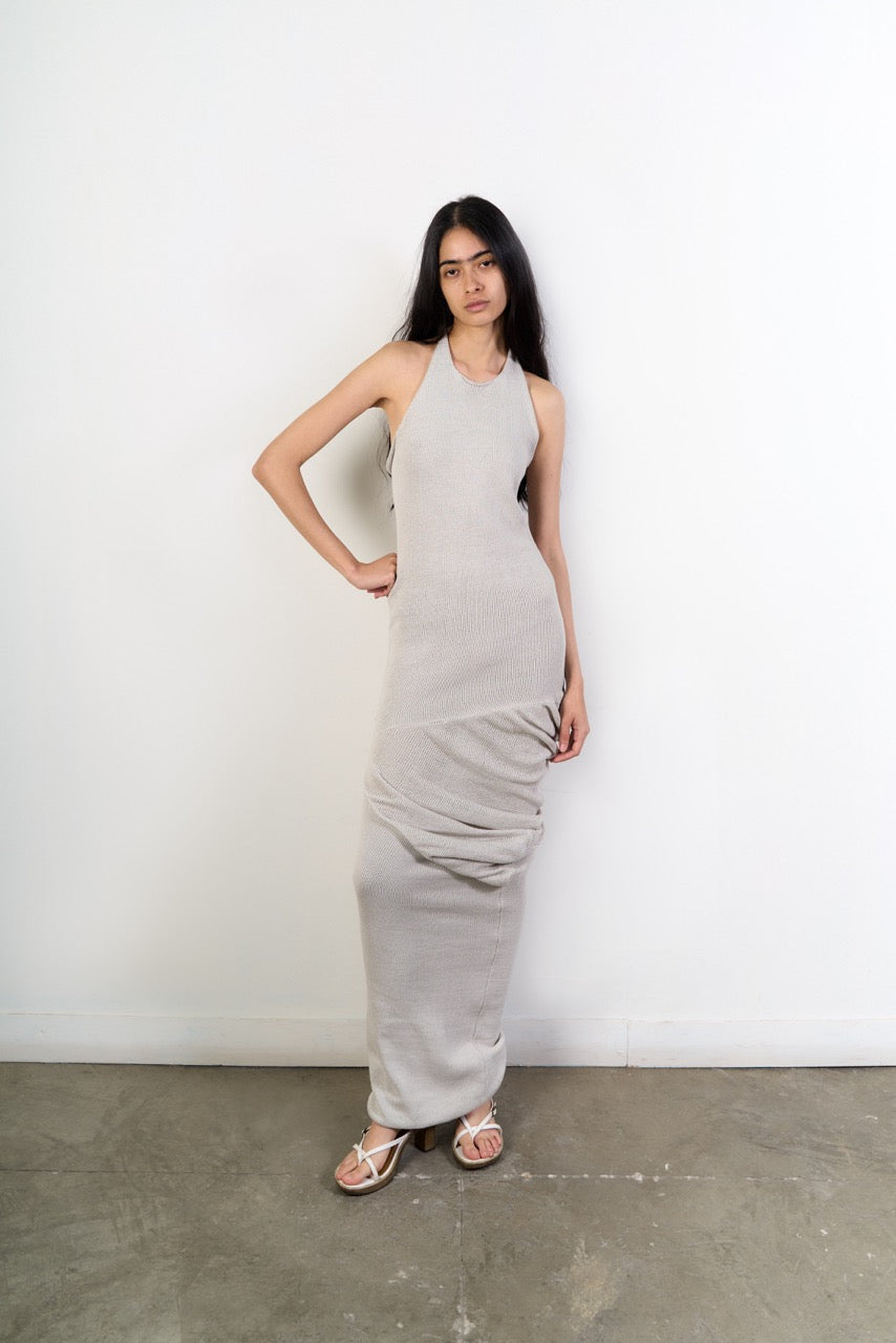 Side drape maxi dress