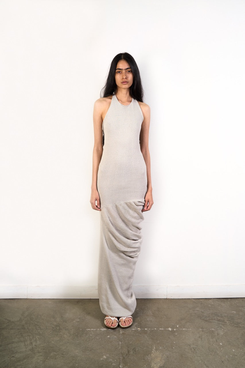 Side drape maxi dress