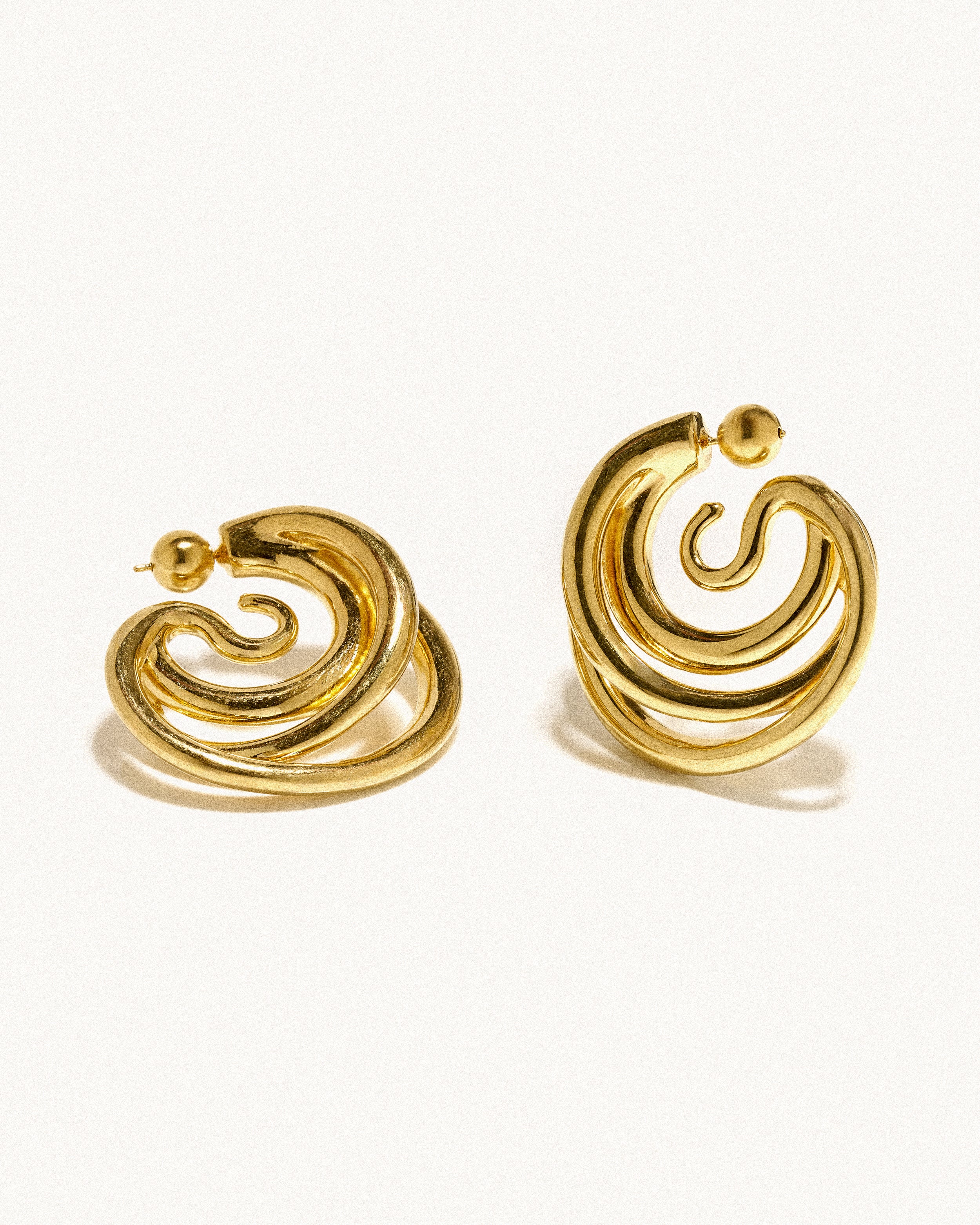 Triptych earrings medium