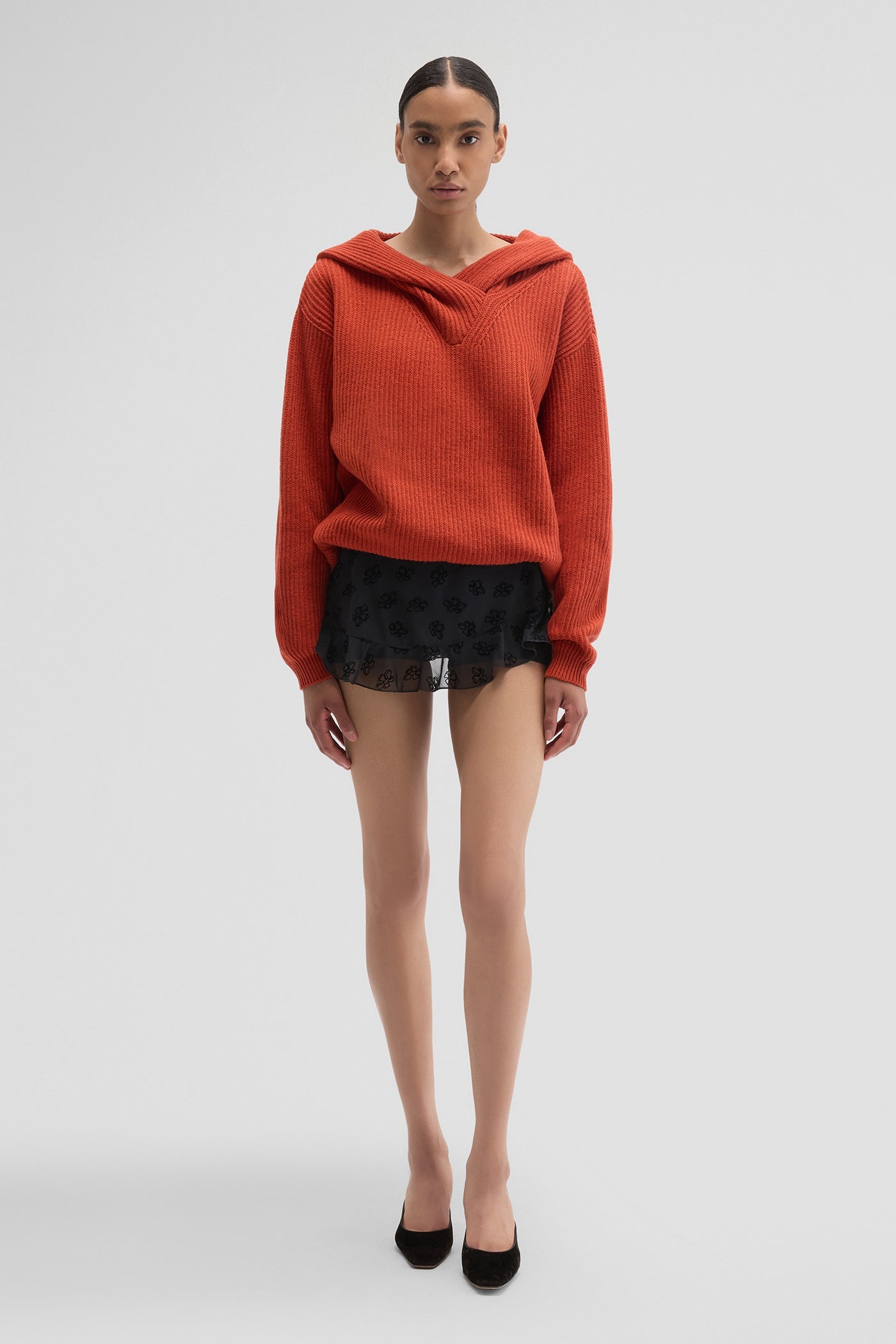 Knitted hoodie
