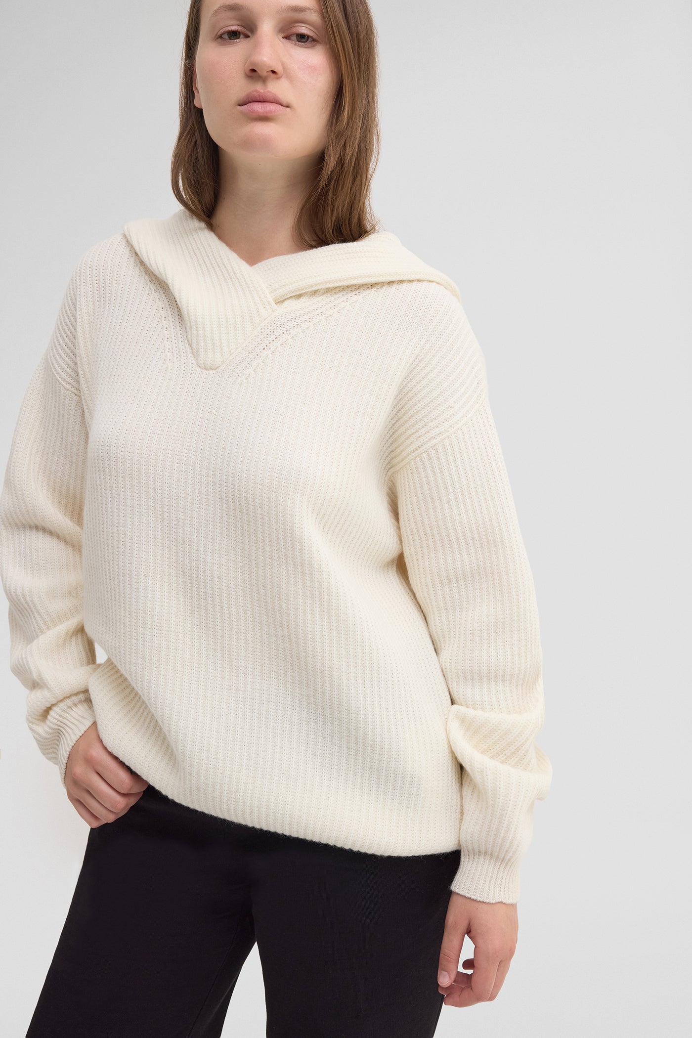 Knitted hoodie