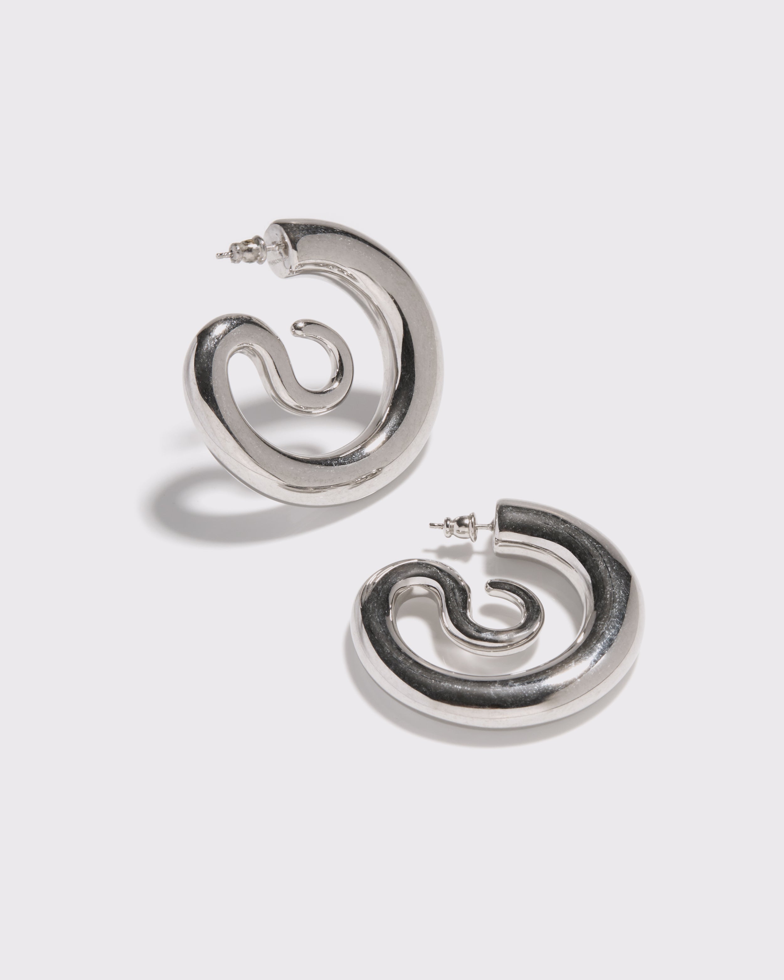 Medium serpent hoops silver