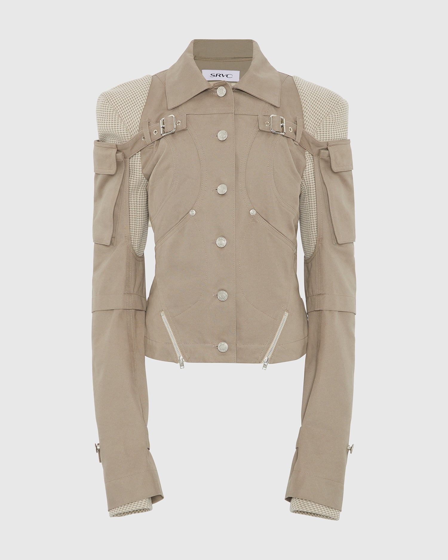 Mecha cargo jacket mid grey