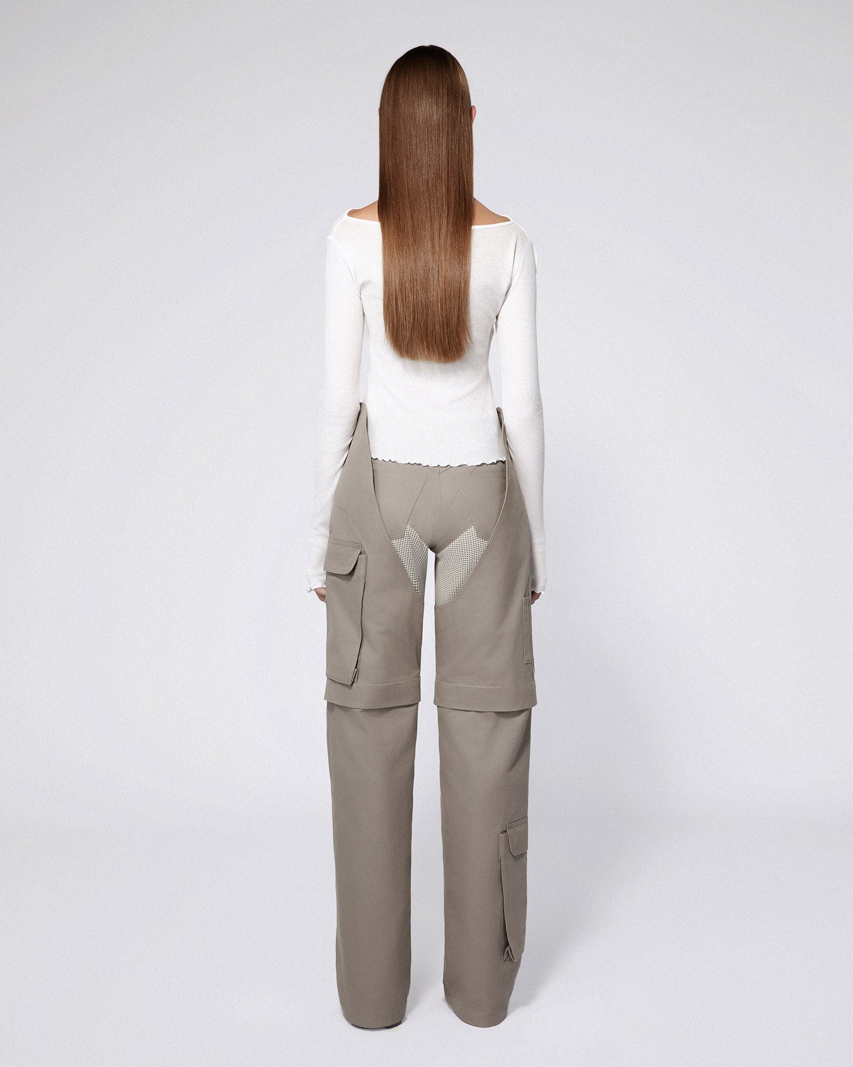 Harness long sleeve top white