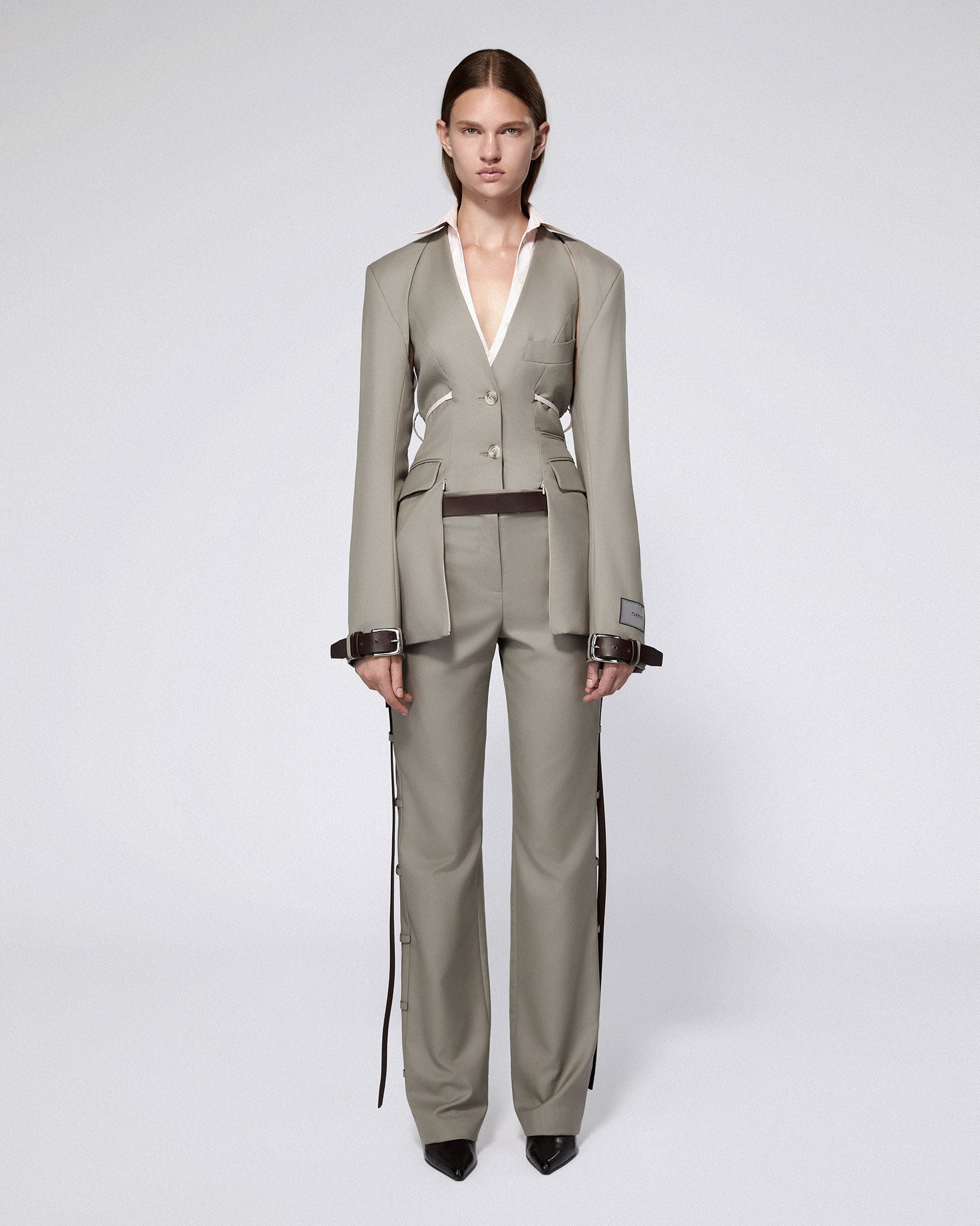 Serpentine tailored trousers burnt saige