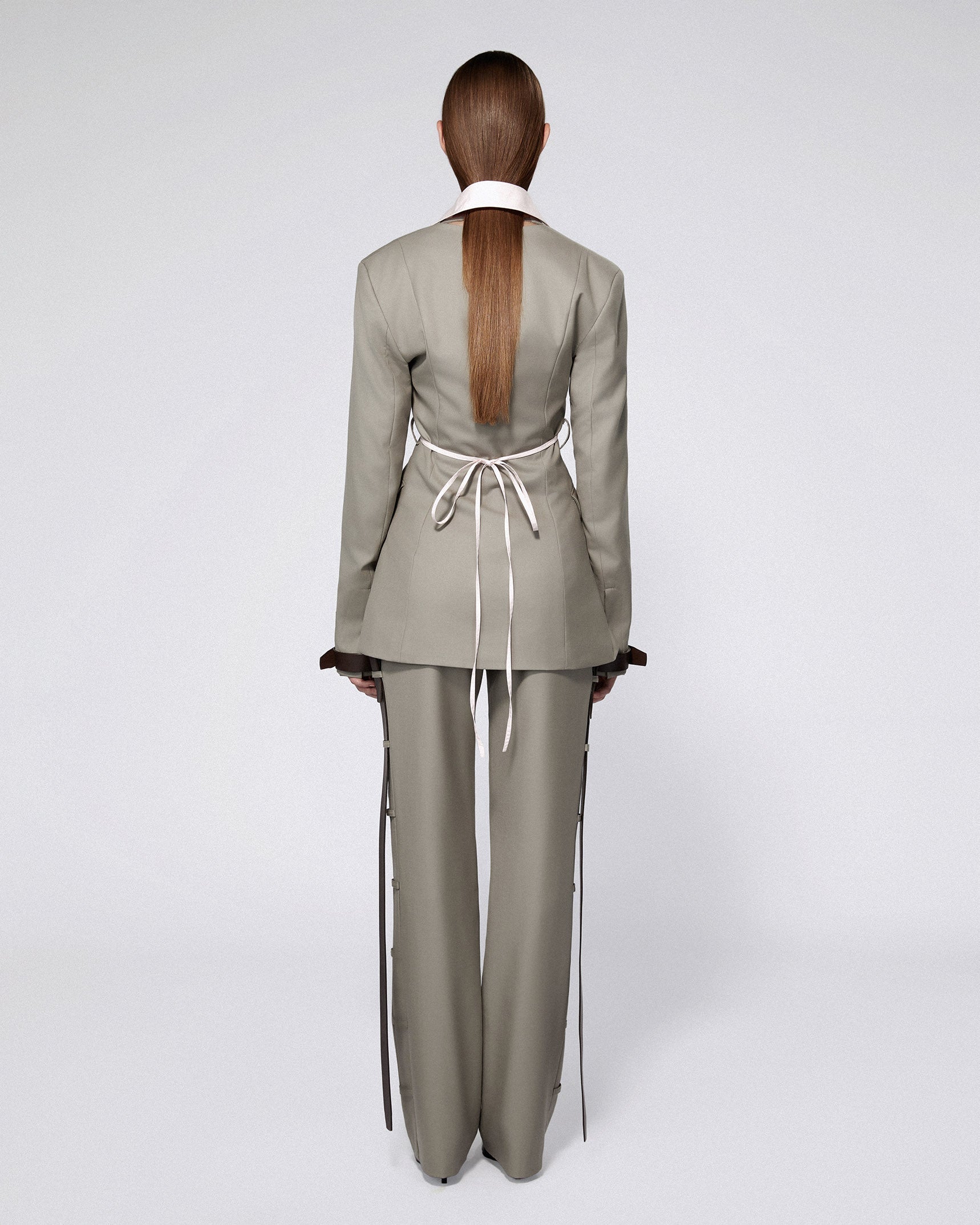 Serpentine tailored jacket burnt sage