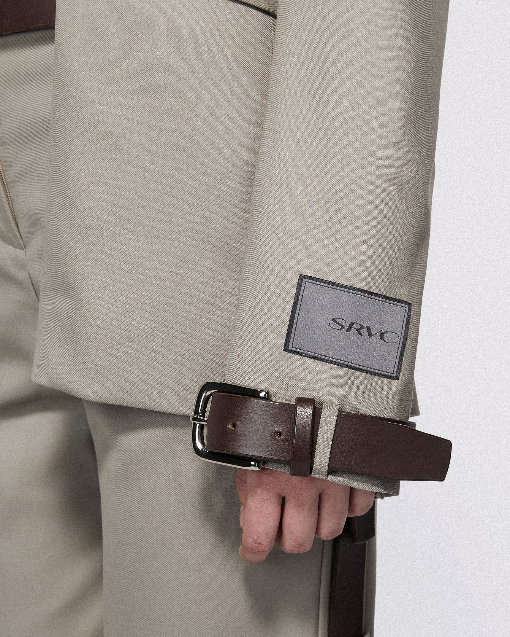 Serpentine tailored jacket burnt sage