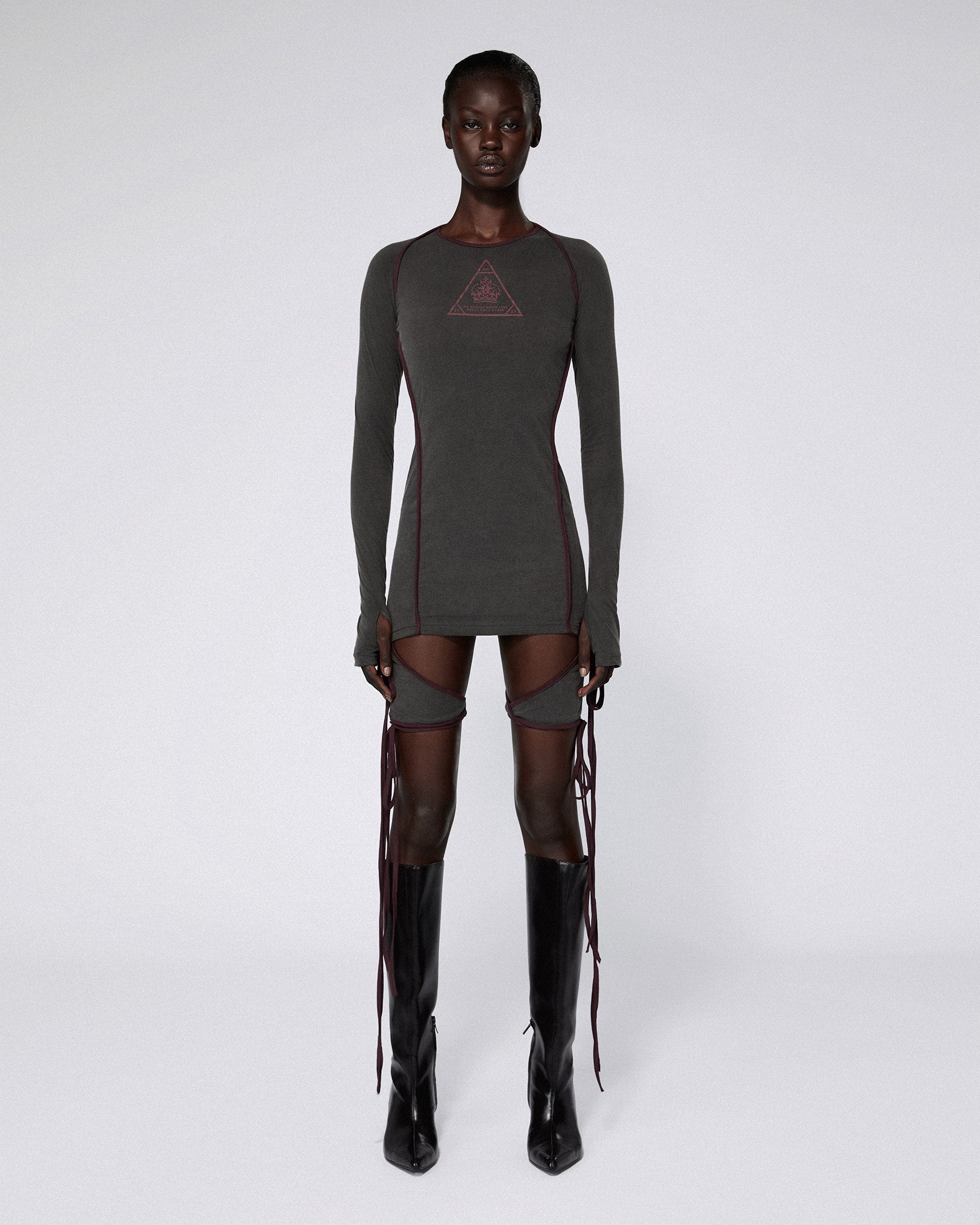 Scrt srvc - type a t-dress charcoal