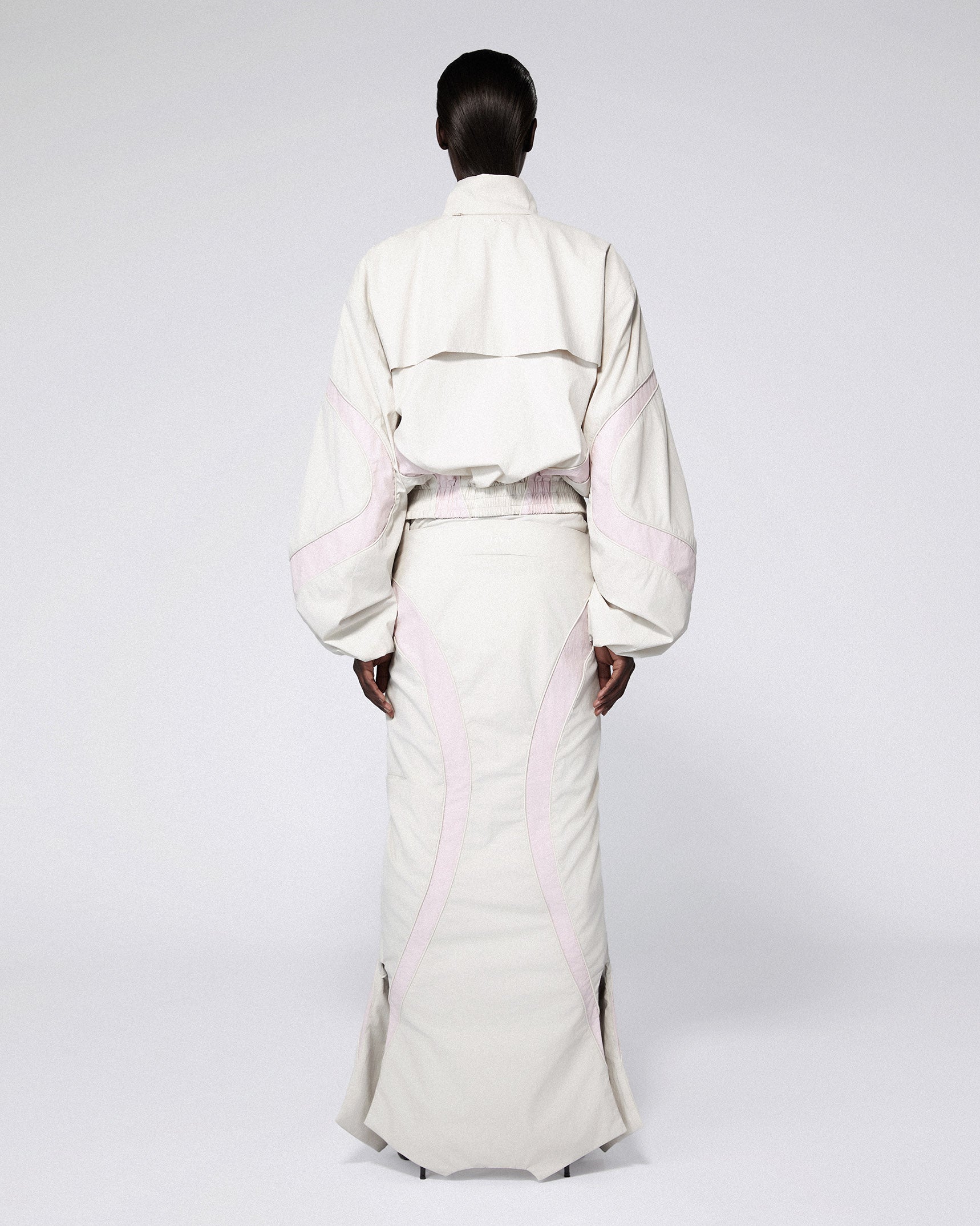 Inverse track skirt beige