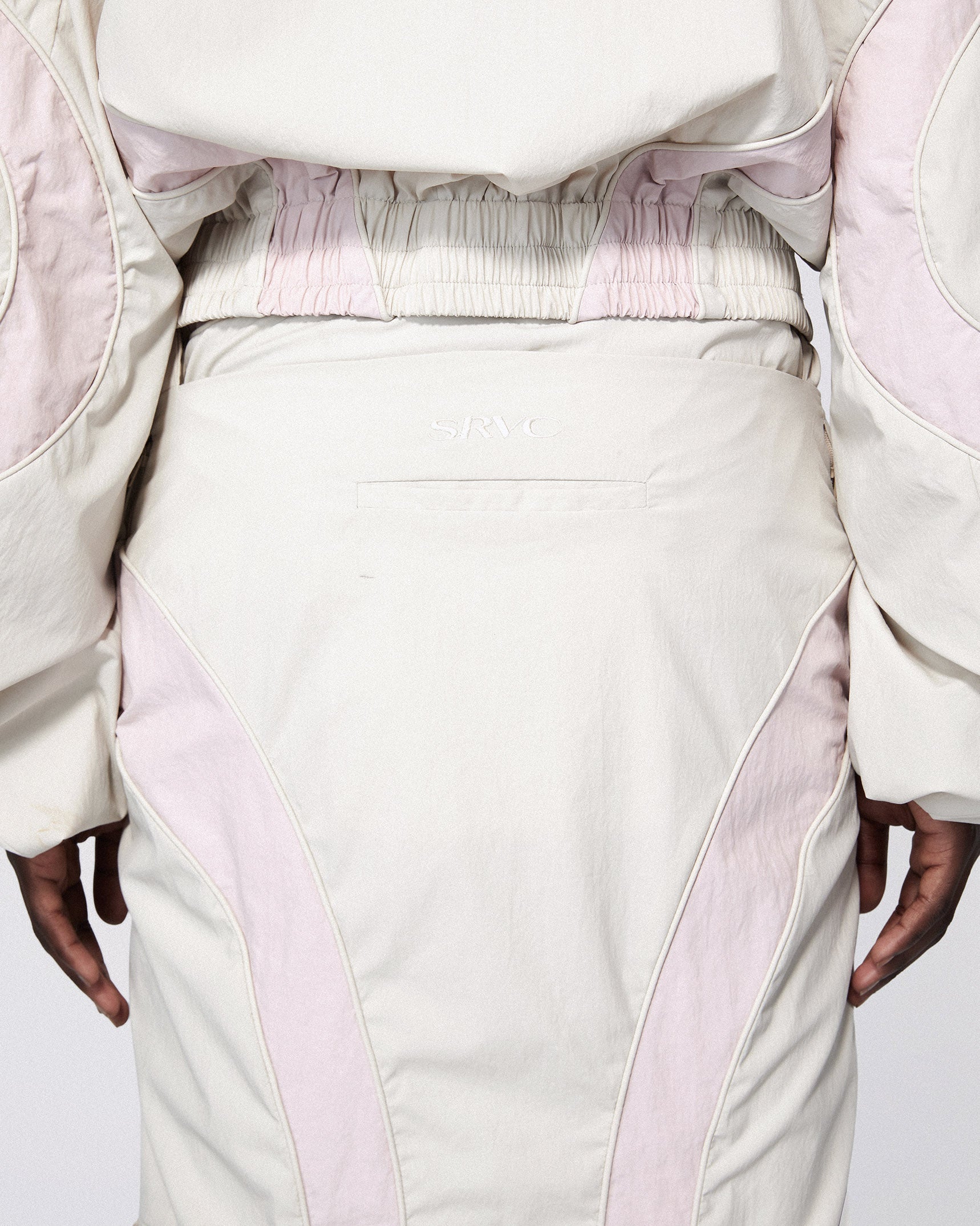 Inverse track skirt beige
