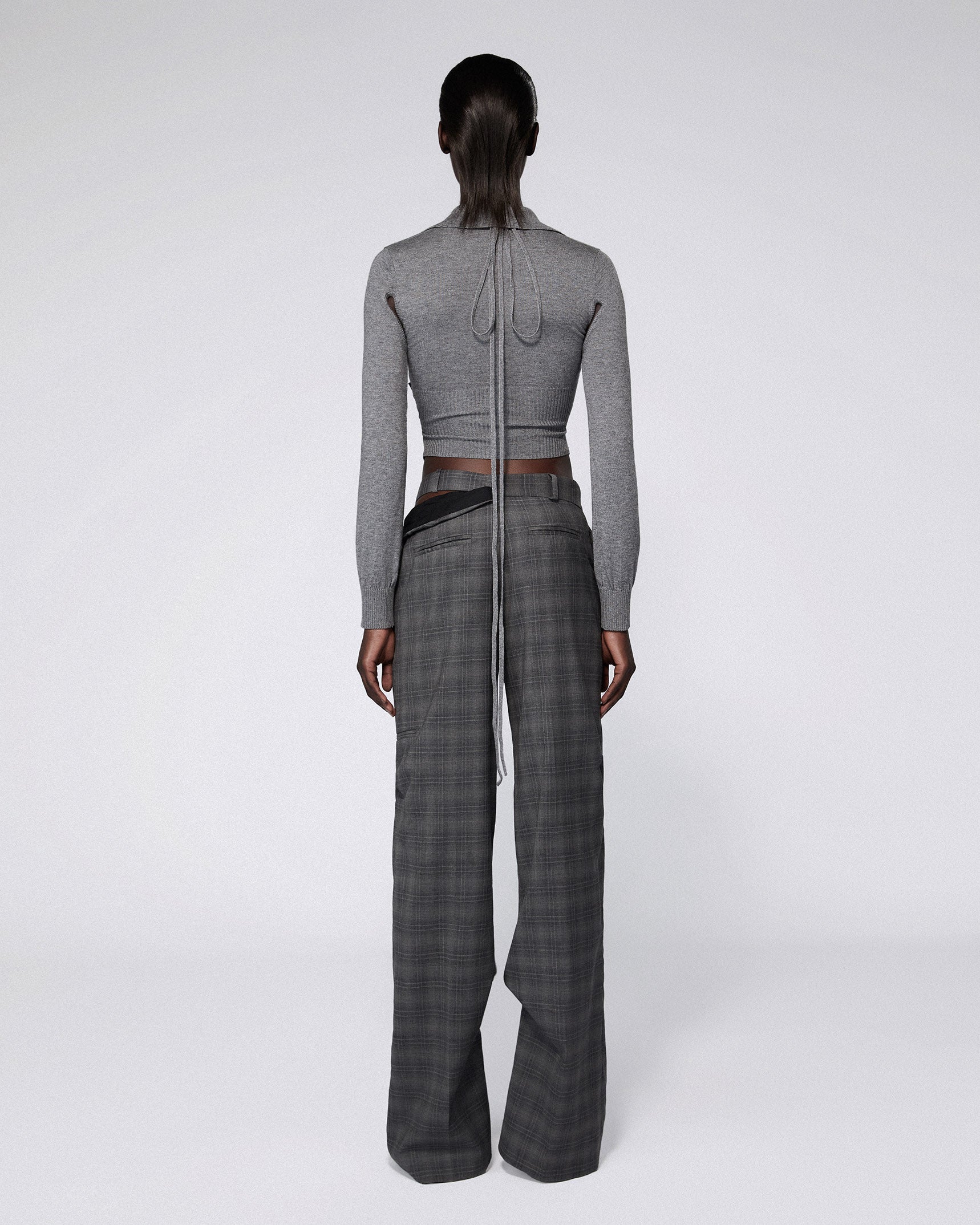 Fragment tailored trousers charcoal check