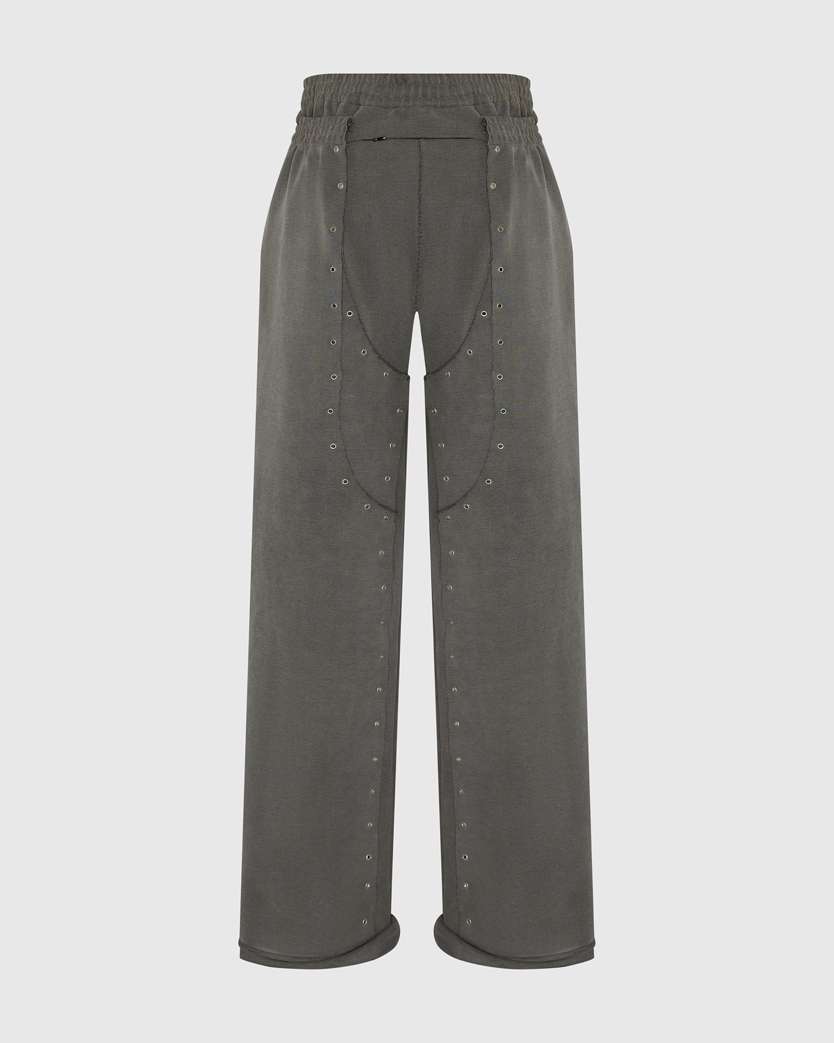 Eyelet sweat pants black