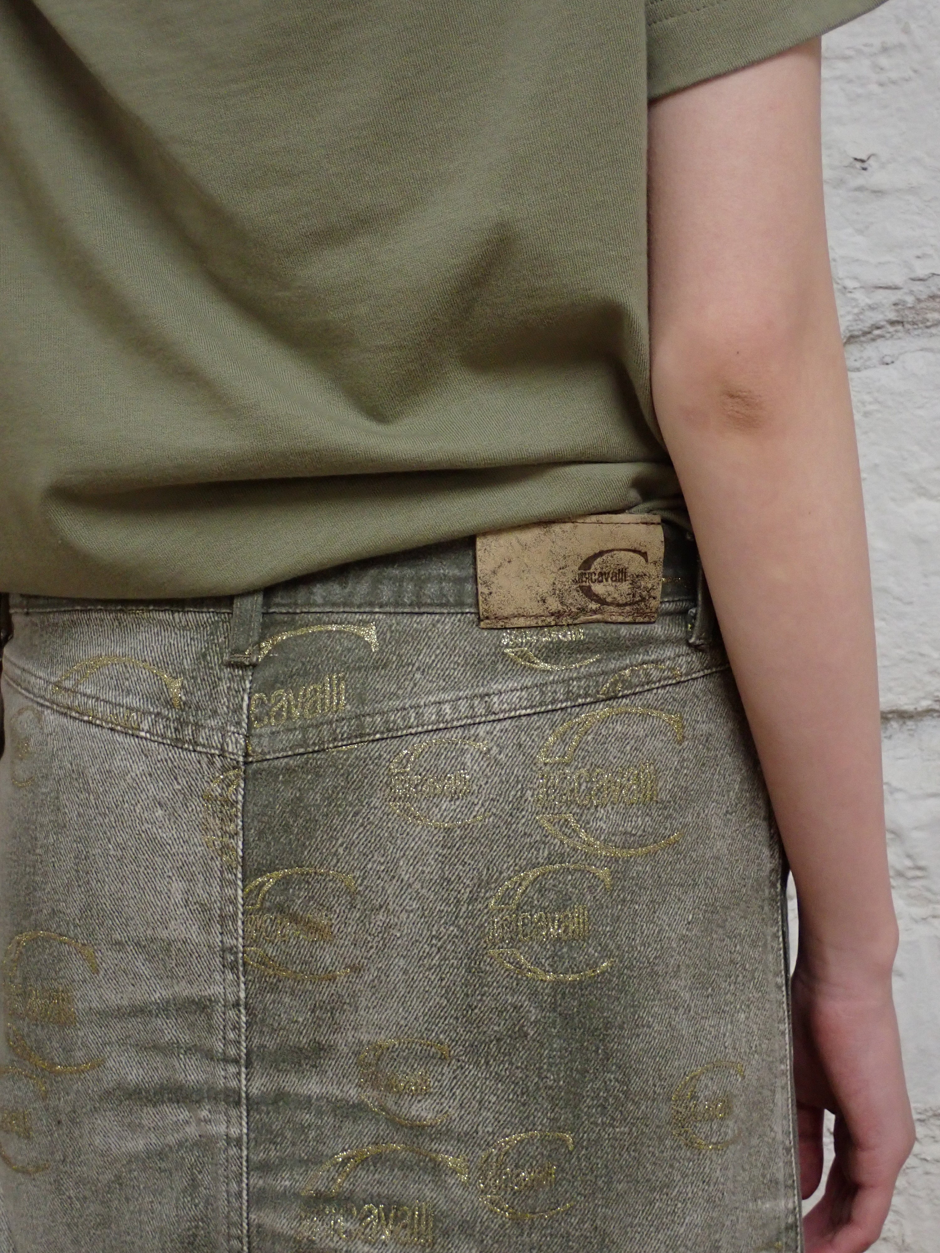 Just cavalli denim skirt