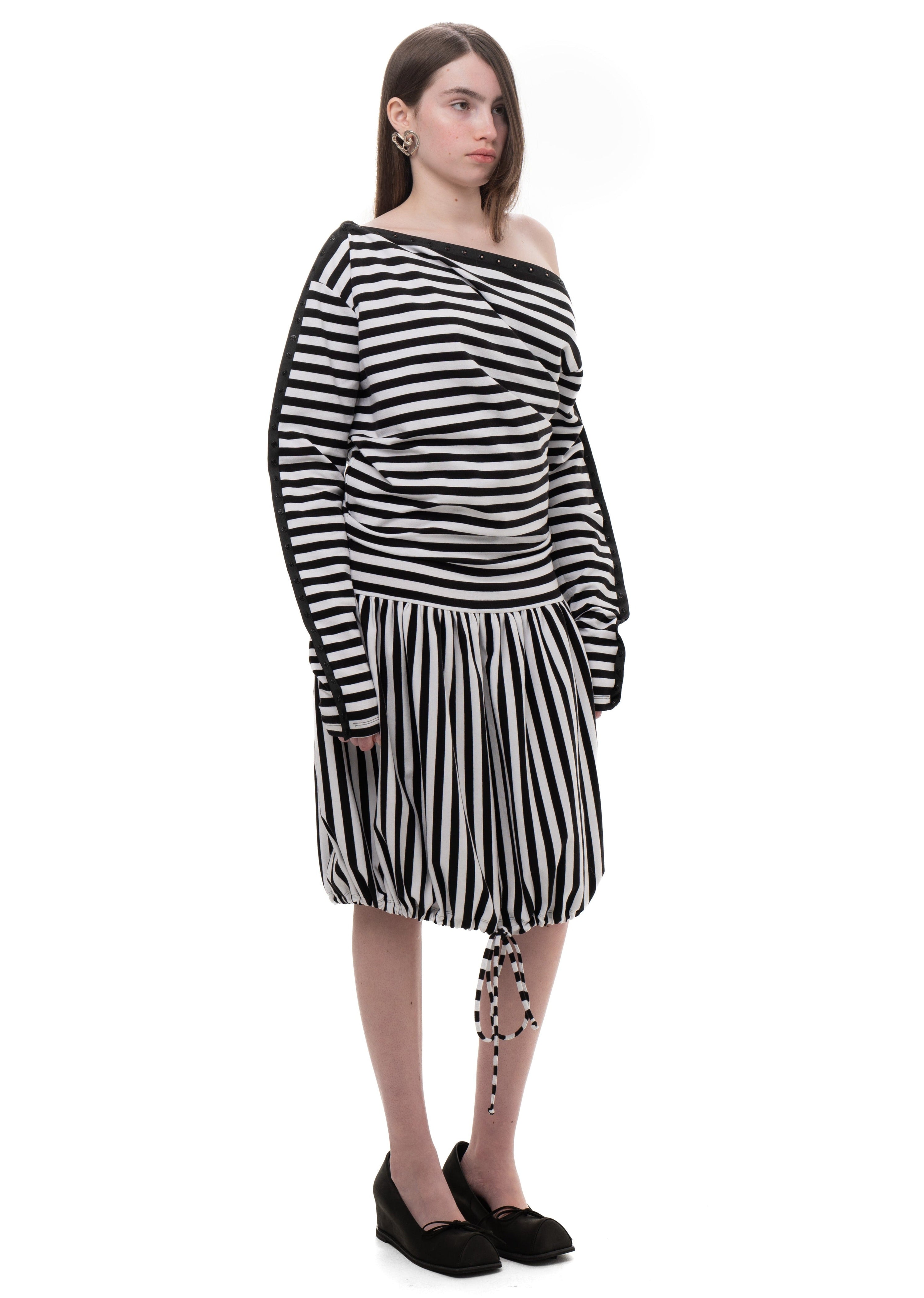 Snap dress striped