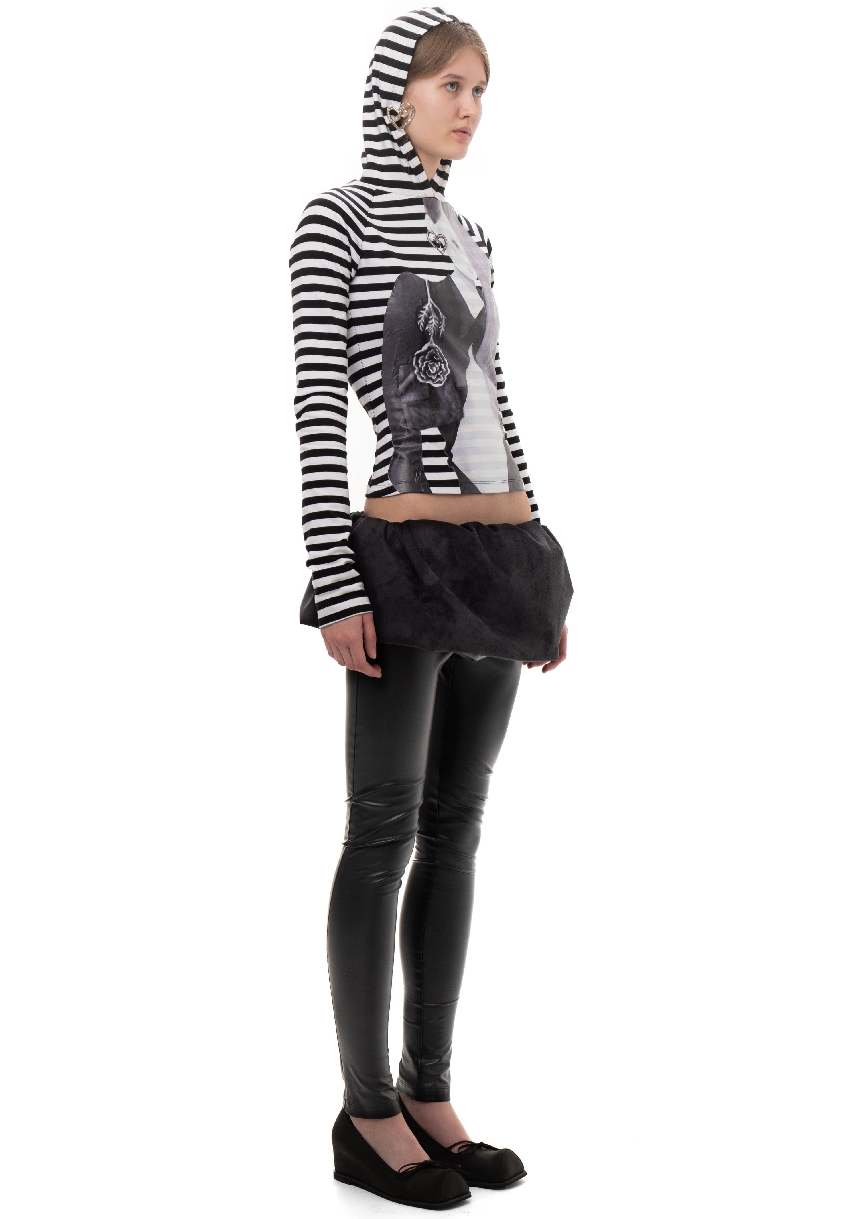Hood print longsleeve tee