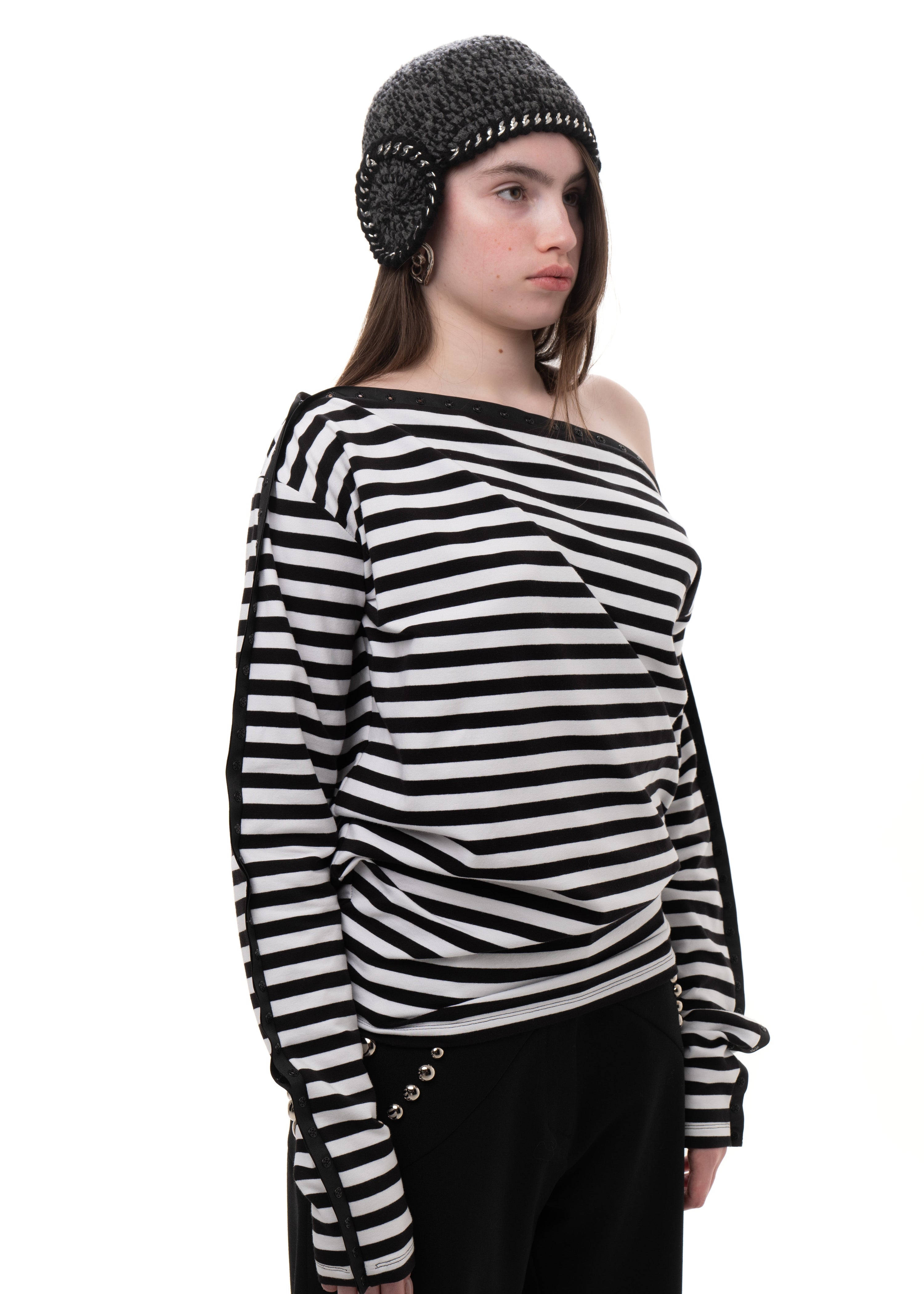 Snap top striped