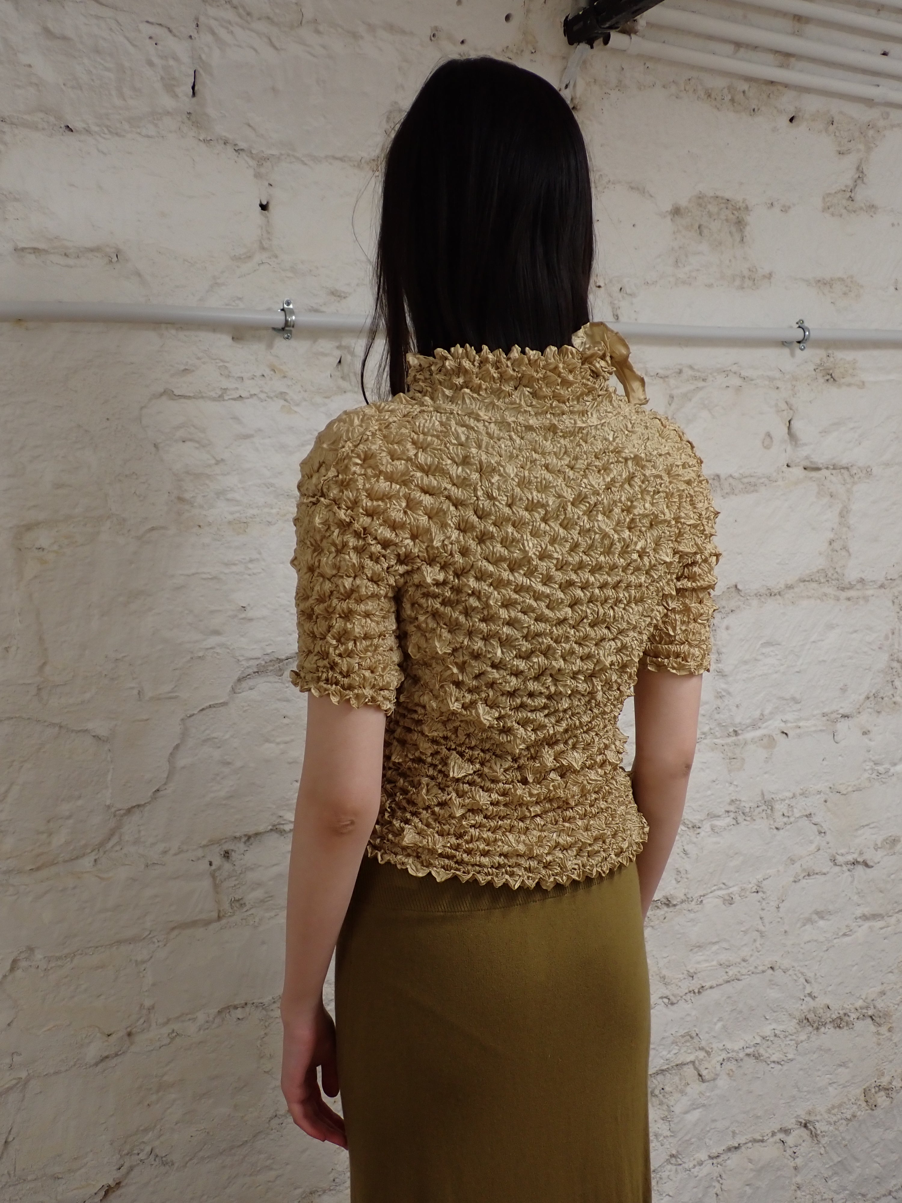 Popcorn polo top