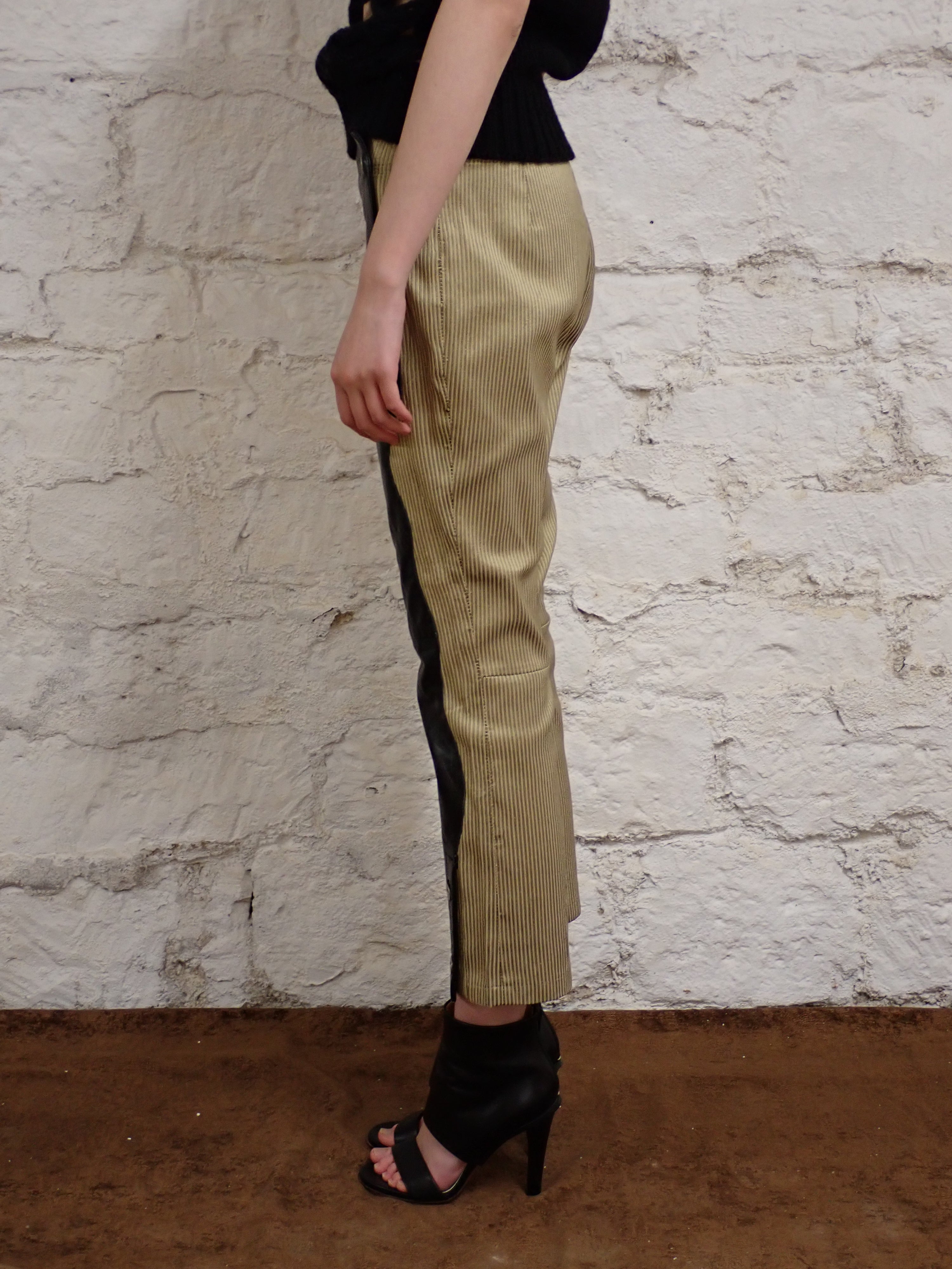 Leather capri pants