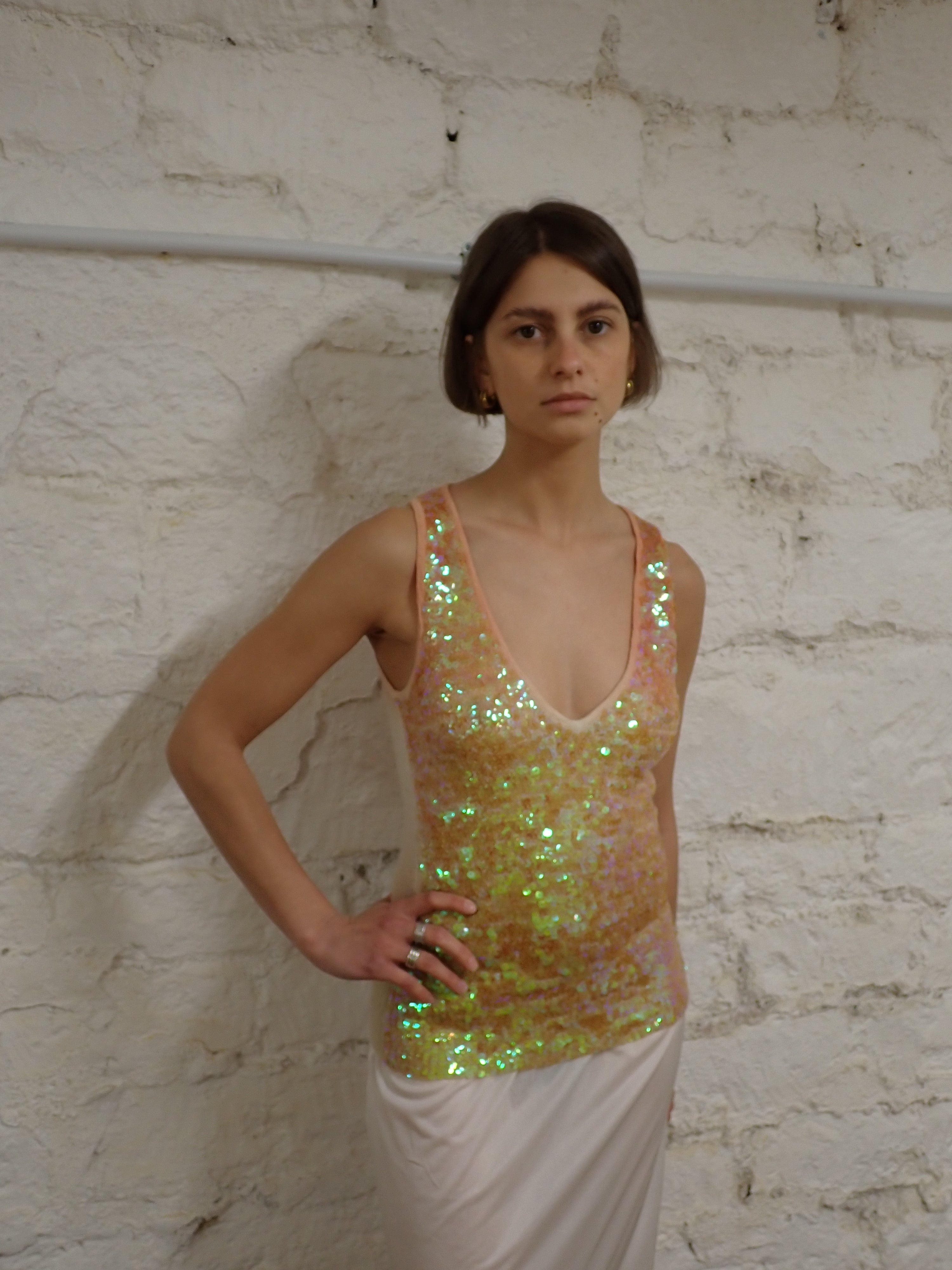 Sequin twin set
