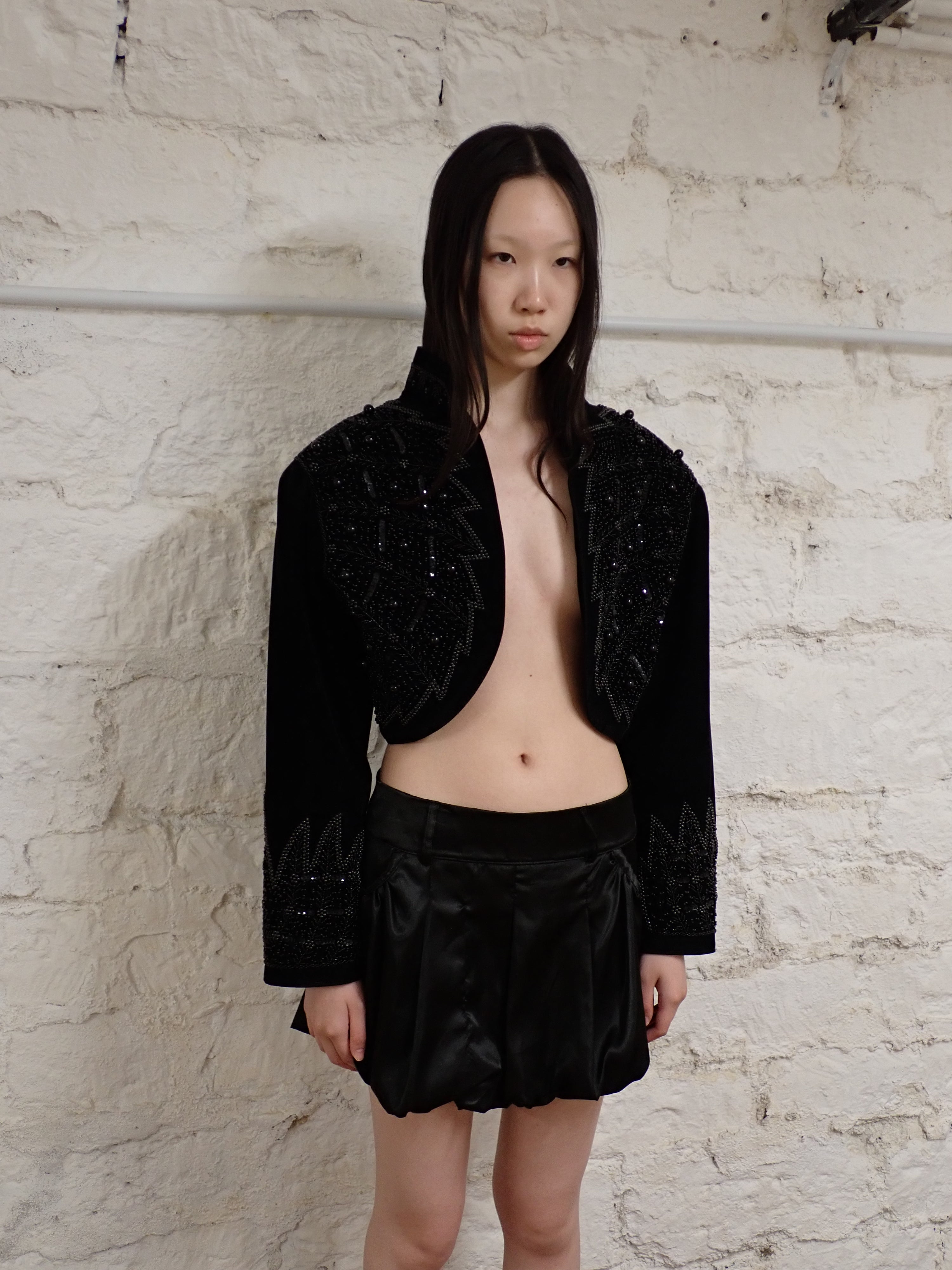 Embroided velvet jacket