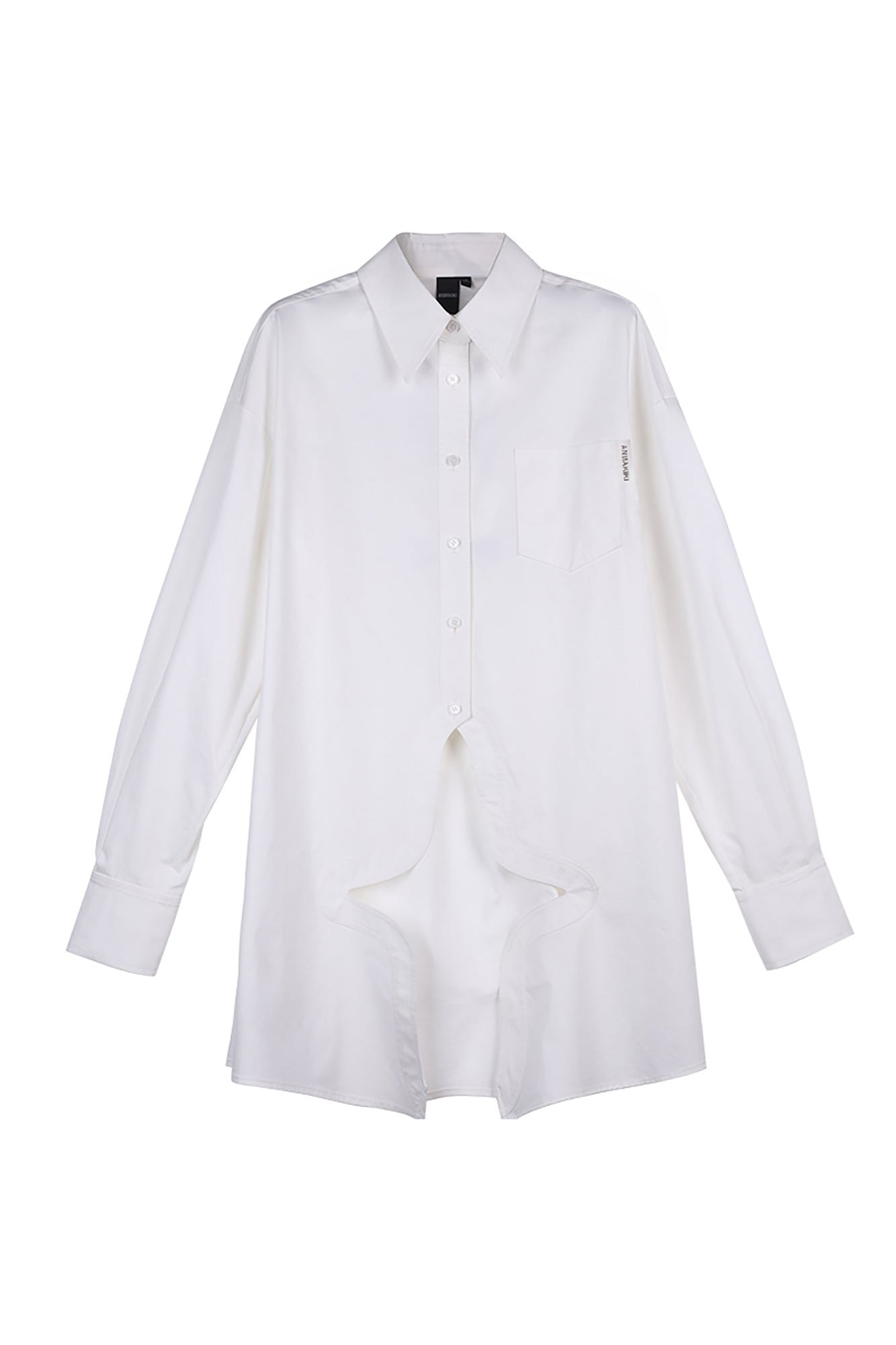 Poplin star-cutout long shirt