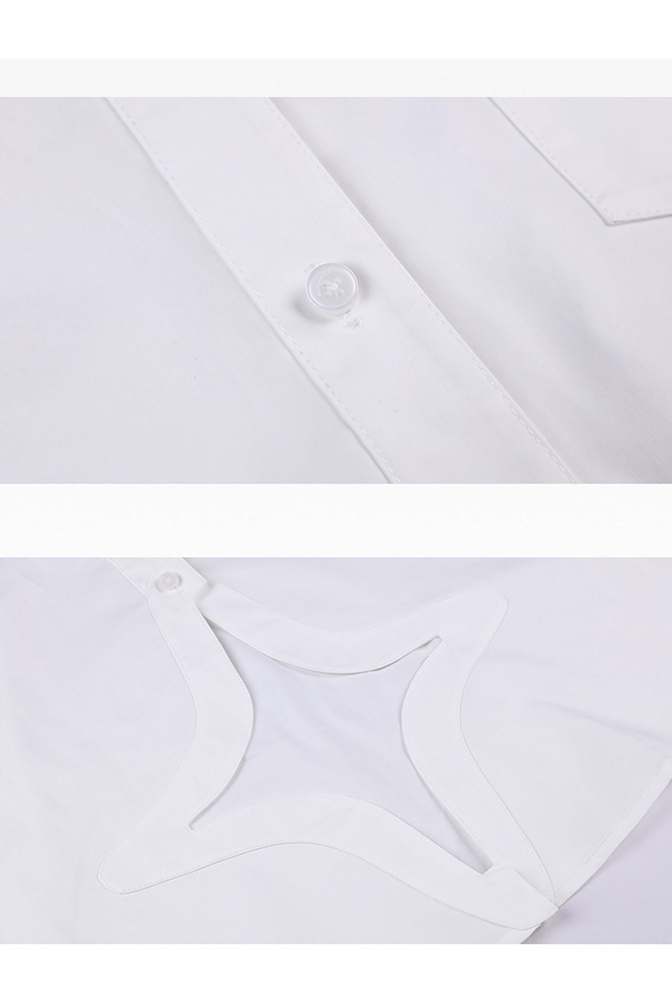 Poplin star-cutout long shirt