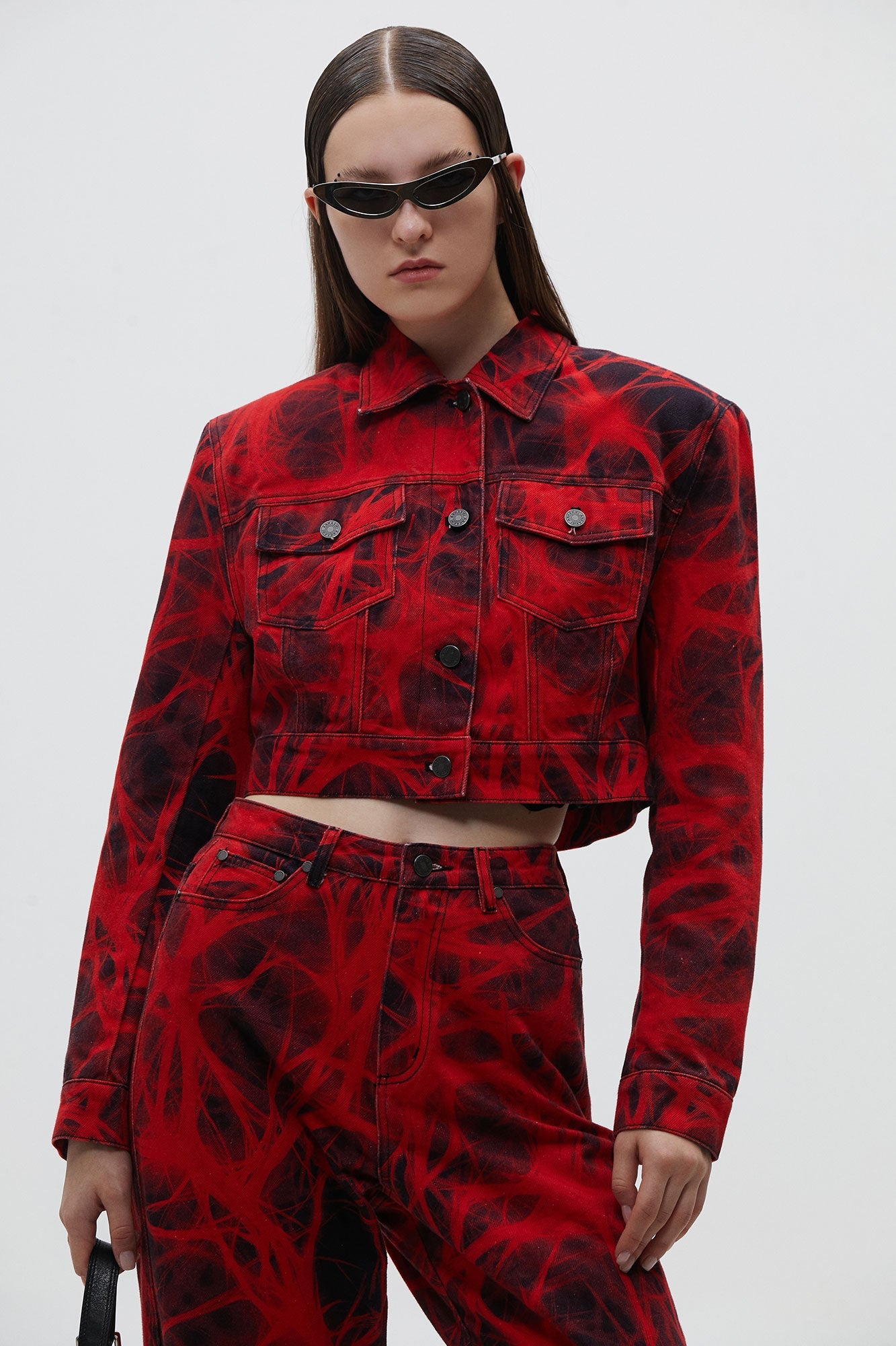 X-ray print denim jacket