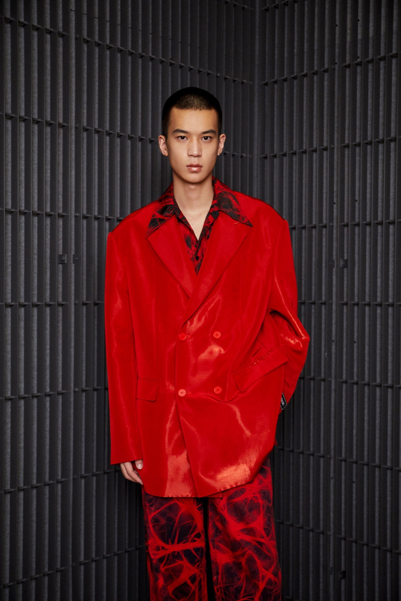 Two-in-one triacetate blazer