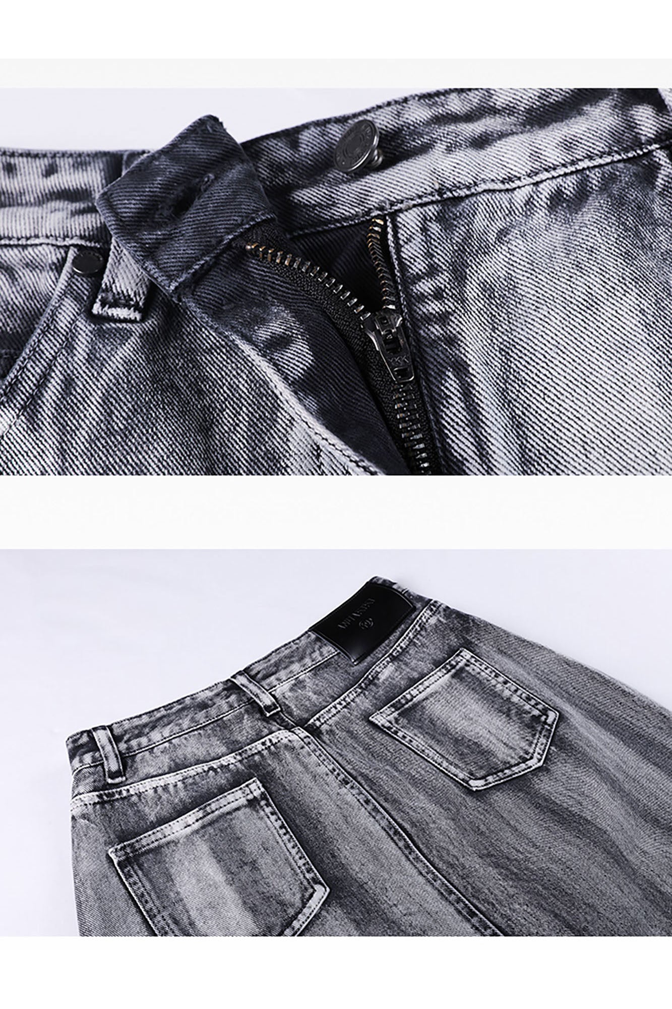 Brushed texture denim skirt