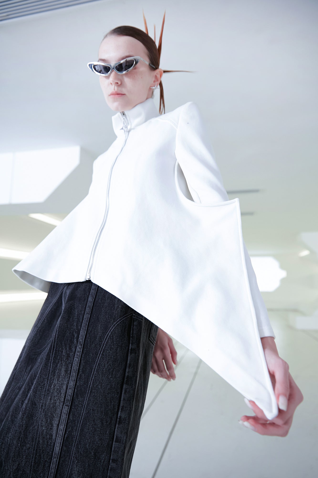 Asymmetrical hem jacket