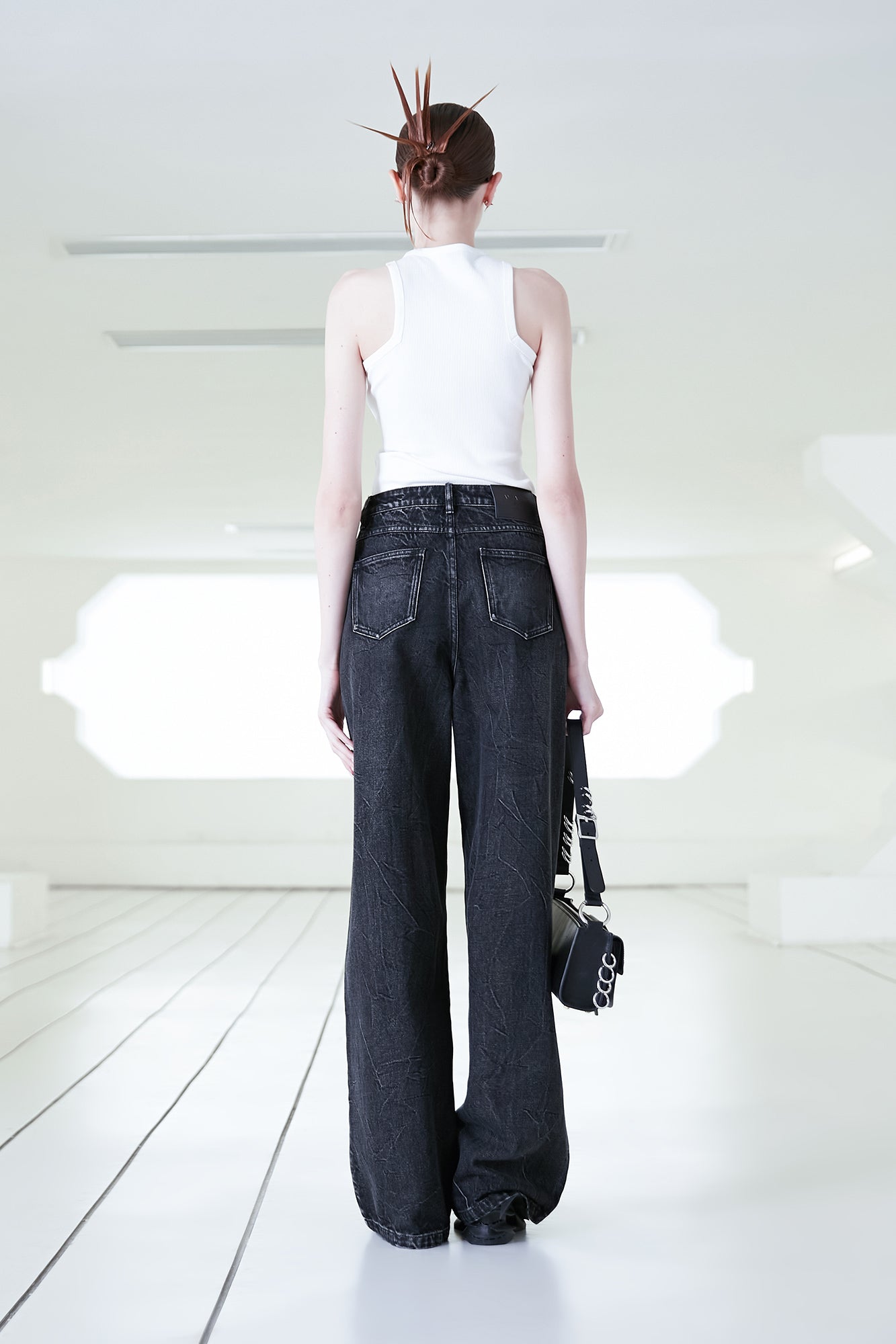 Star-shaped hot fix jeans