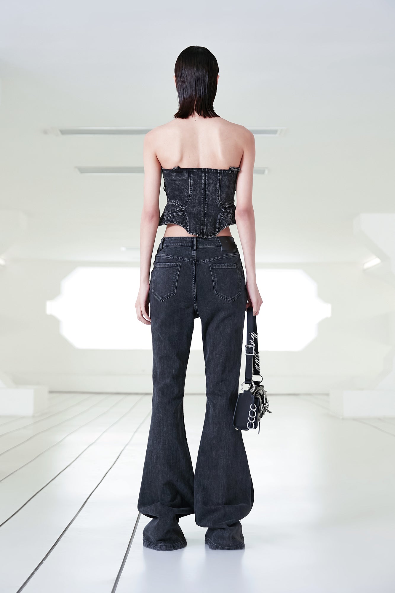 Denim halter vest