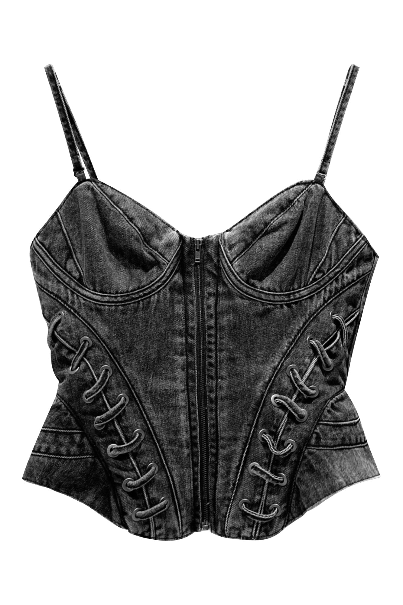 Denim halter vest