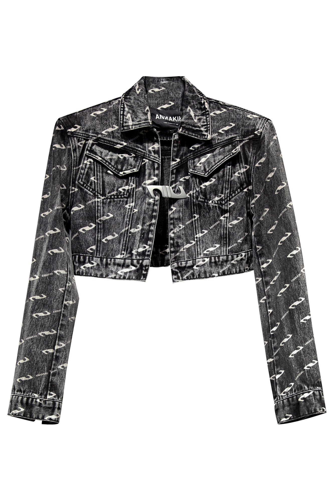 Logo printed denim jacket