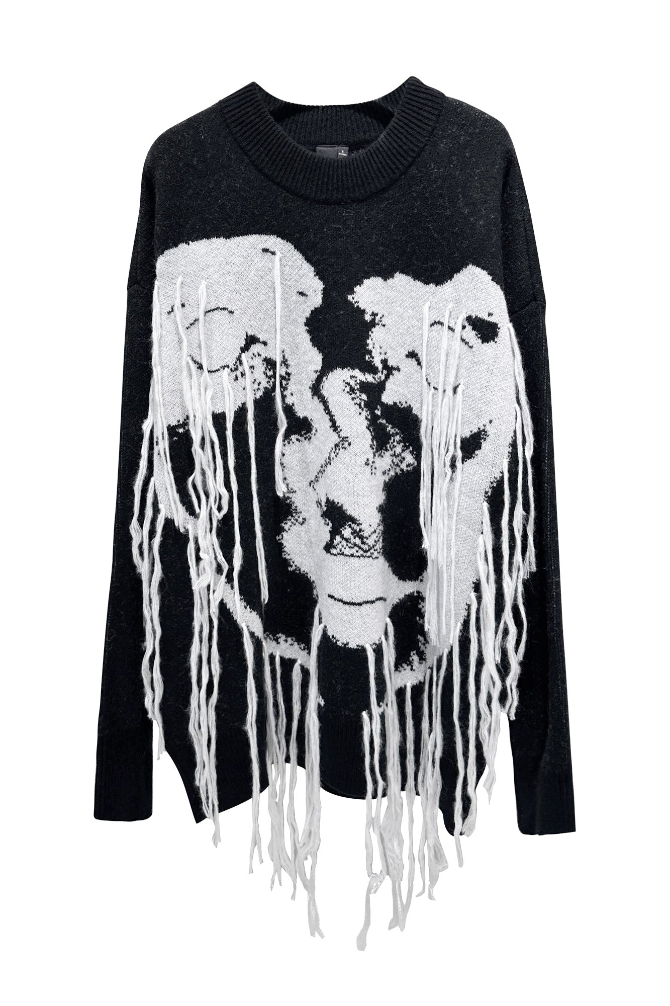 Portrait printed pullover