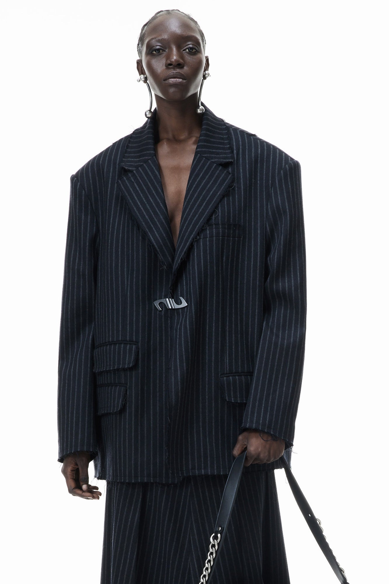 Wool loose profile suit