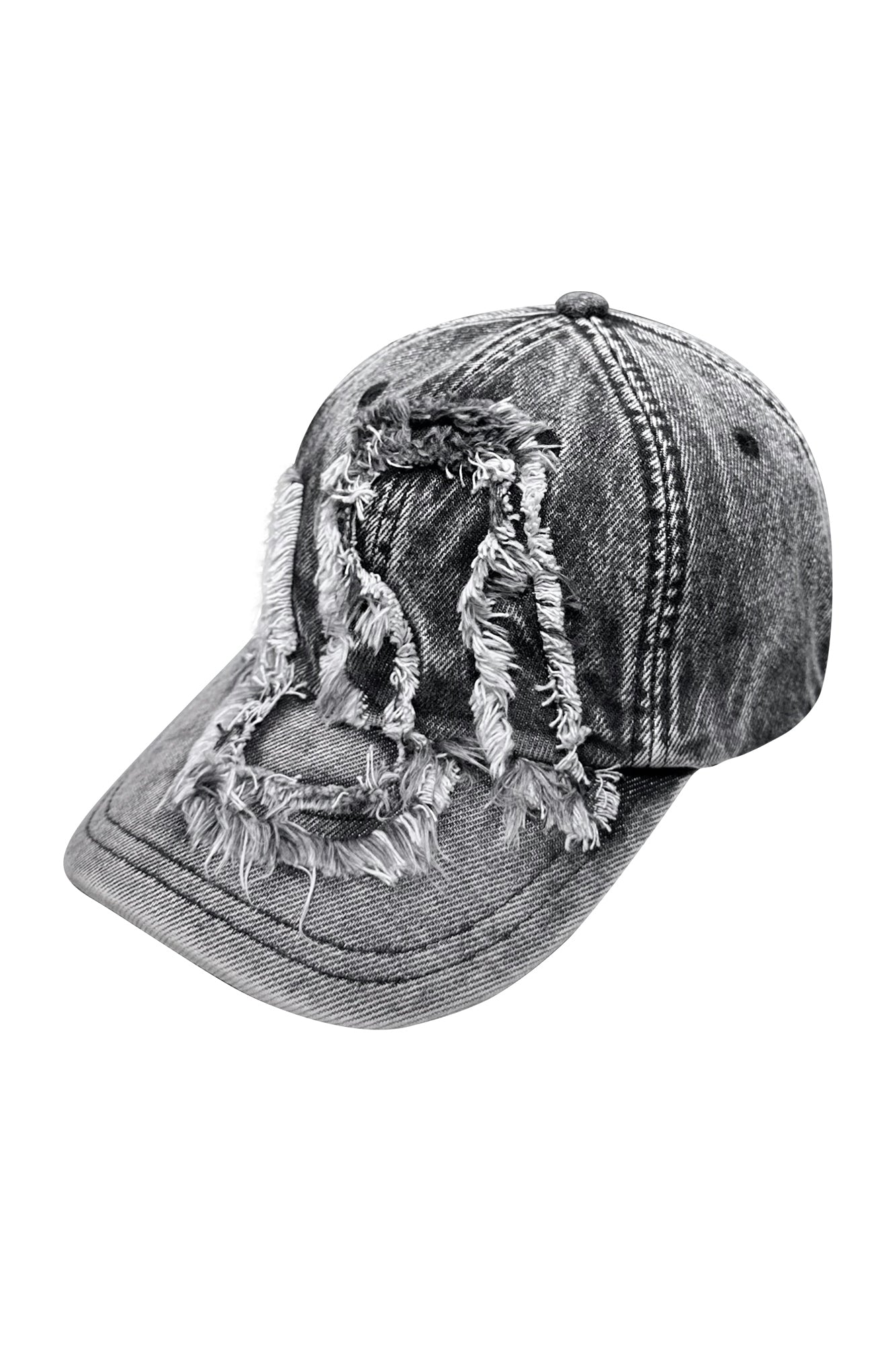 Raw edge logo baseball hat