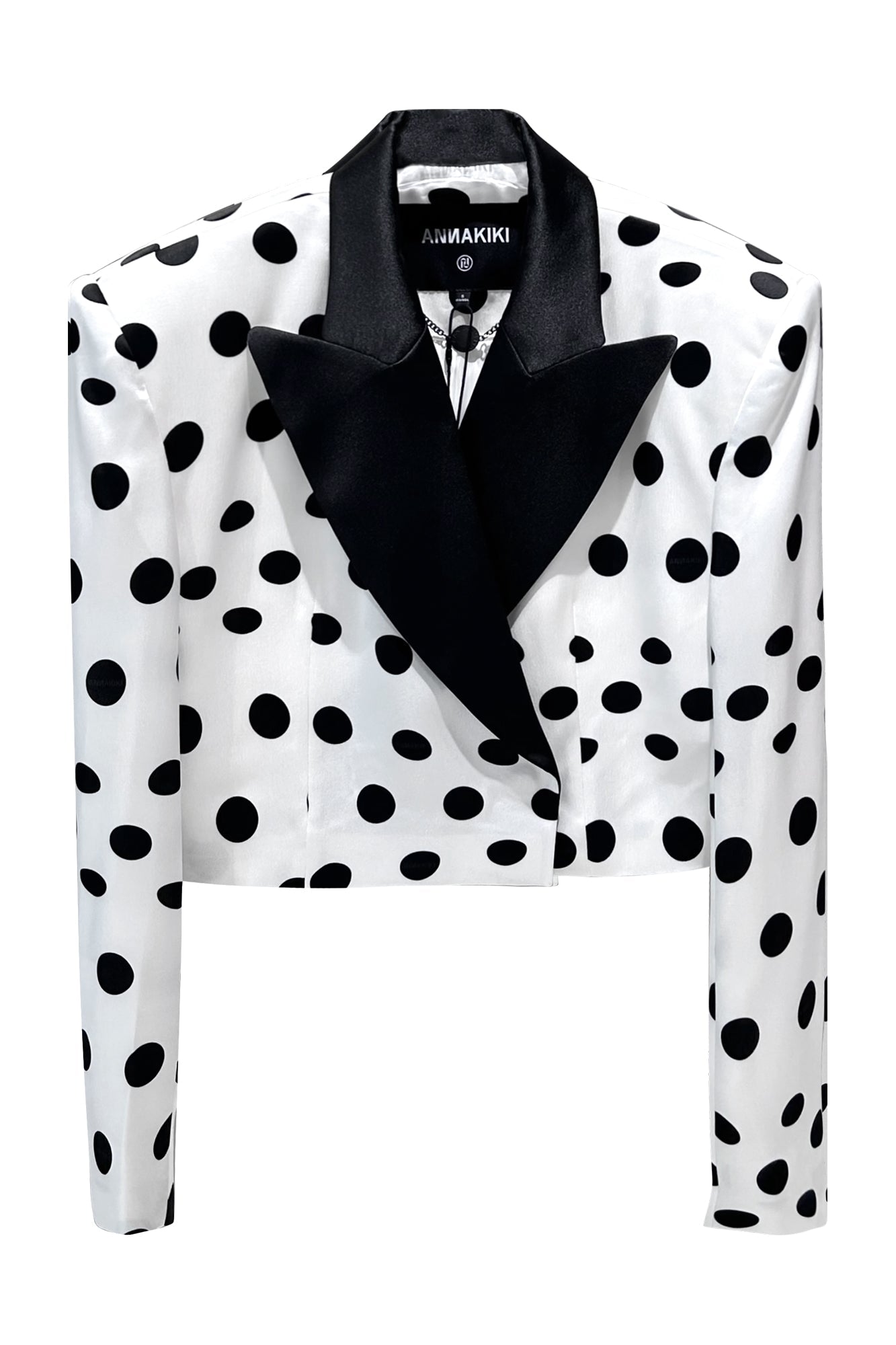 Twisted polka dot short suit