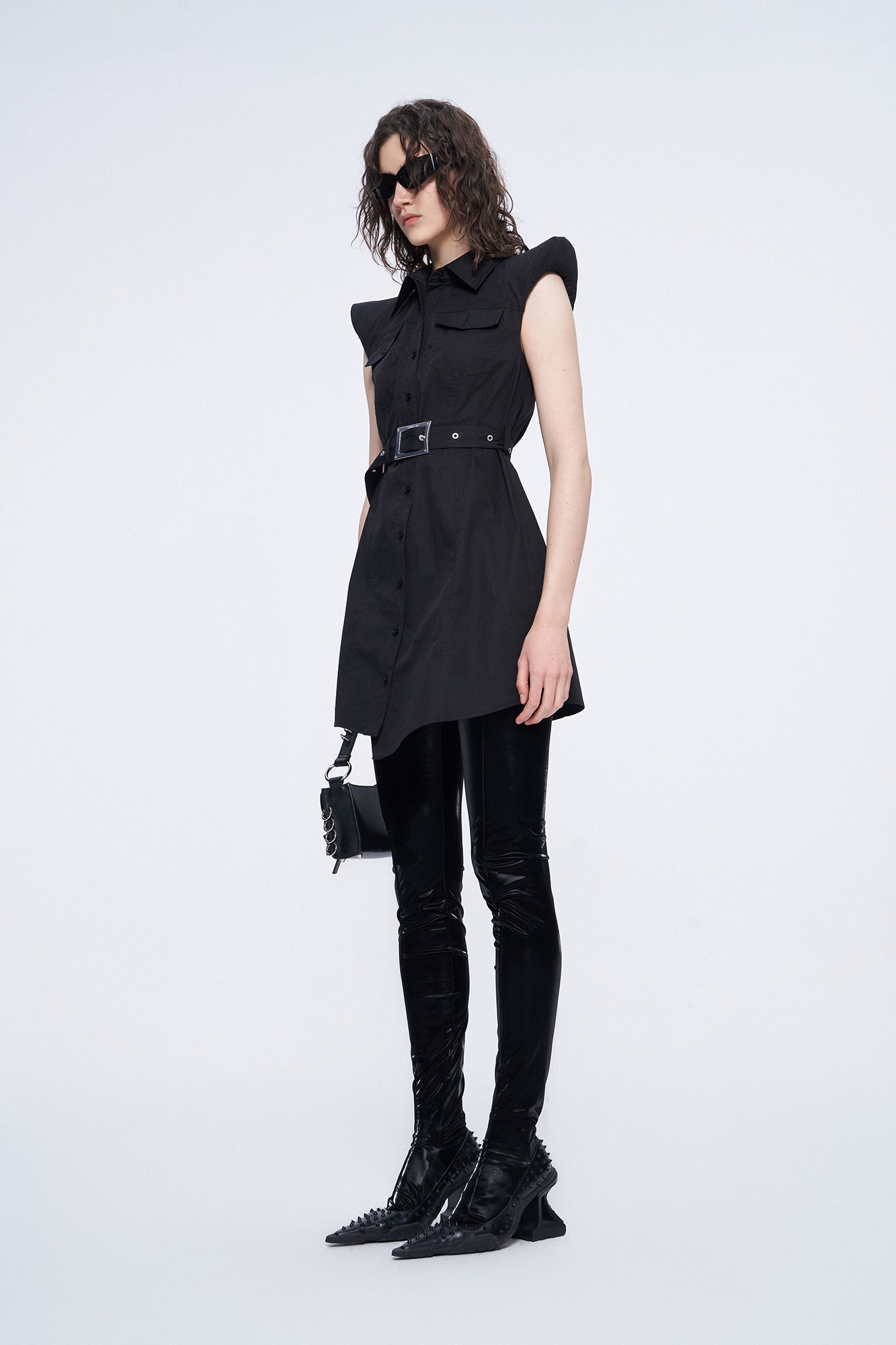 Three-dimensional sleeve shirt dress