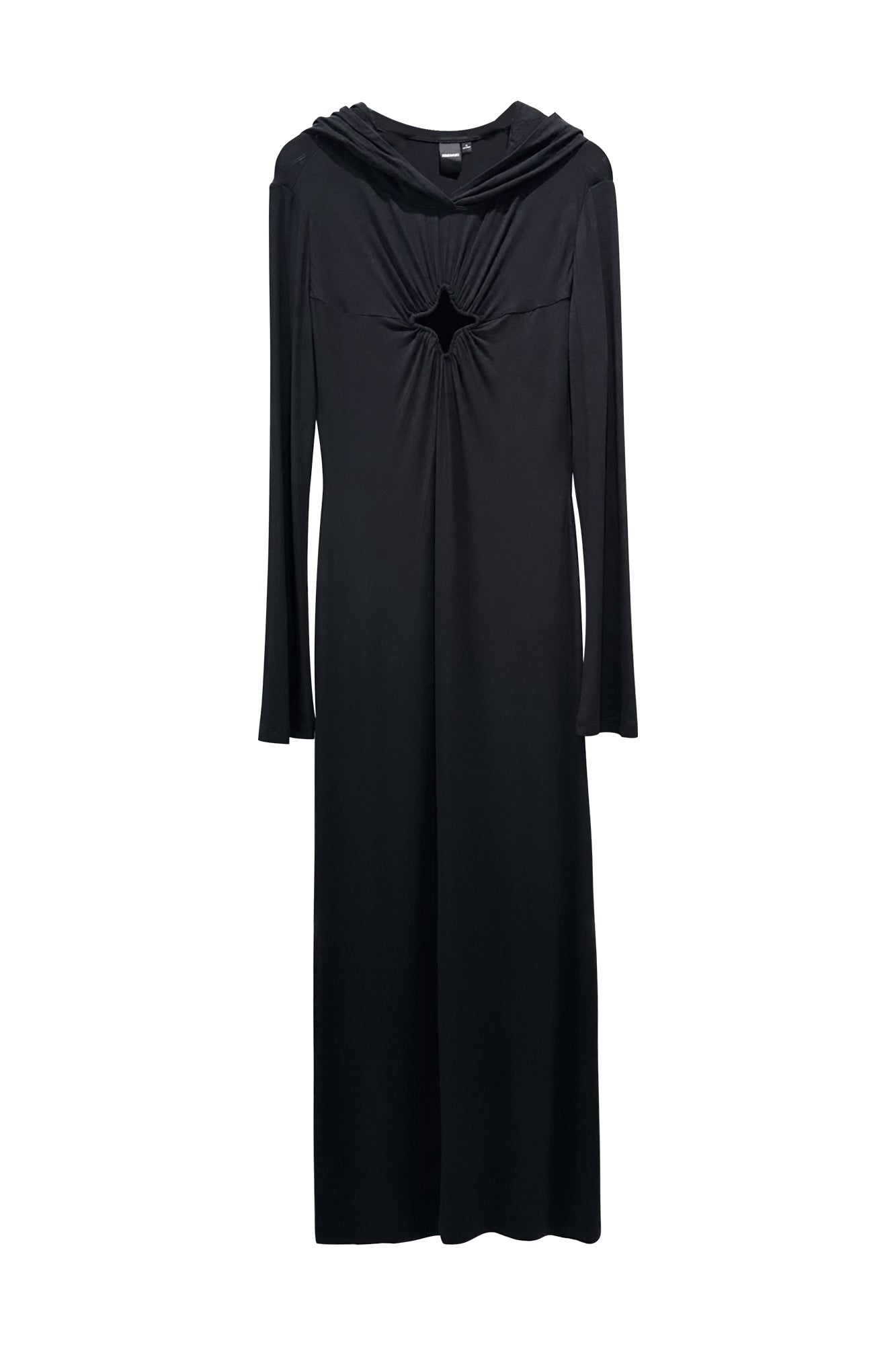 Four-pointed star cutout hooded dress