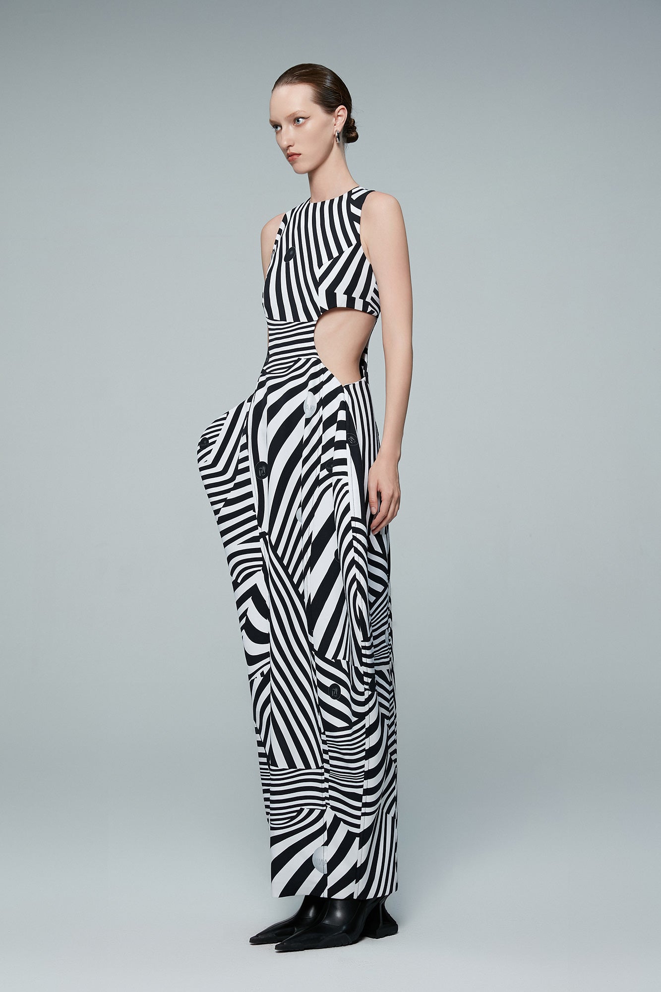 Twisted stripe dress