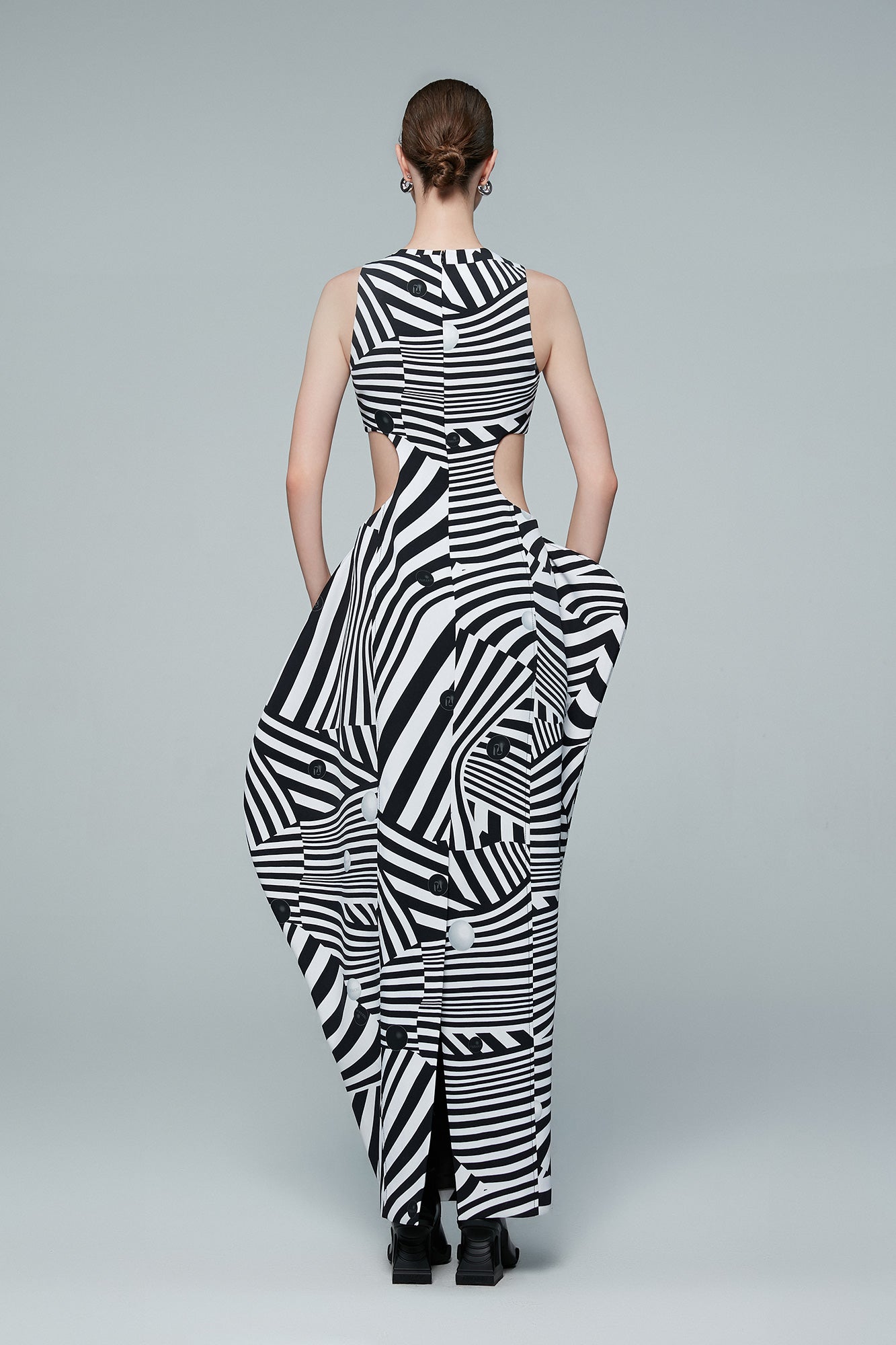 Twisted stripe dress