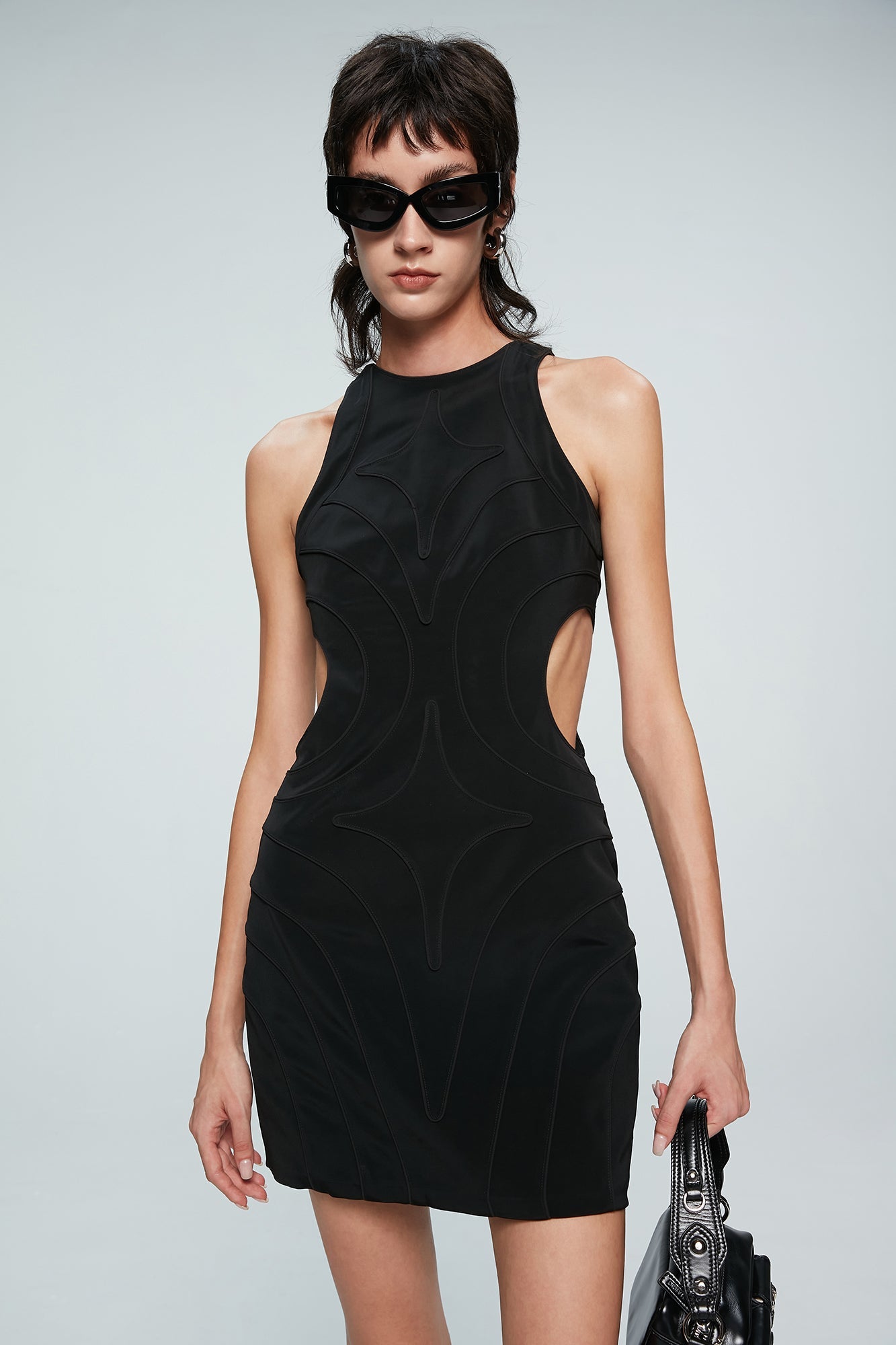 Four-pointed fractal star acetate dress