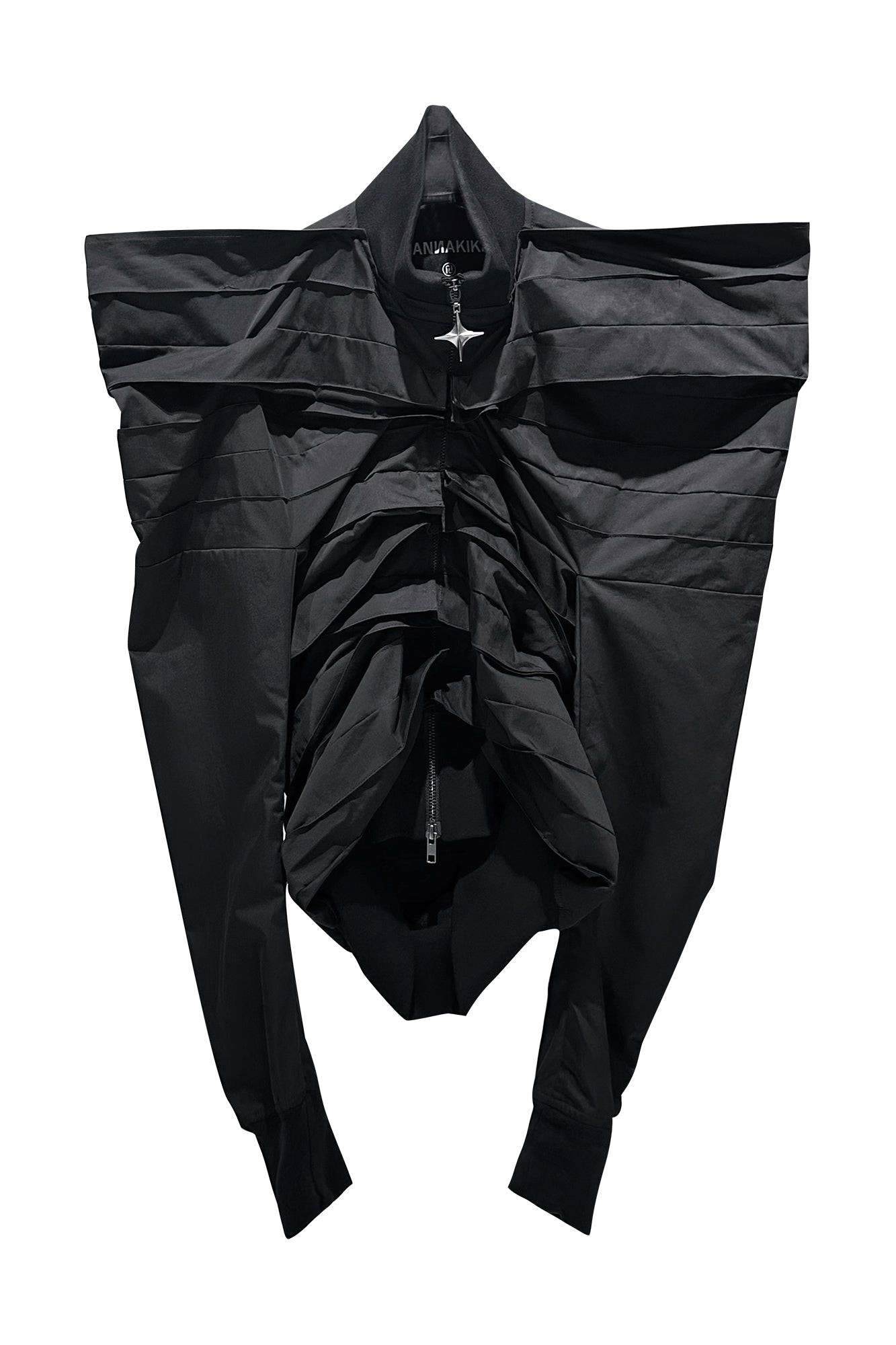 3d stereoscopic sleeve pleated coat
