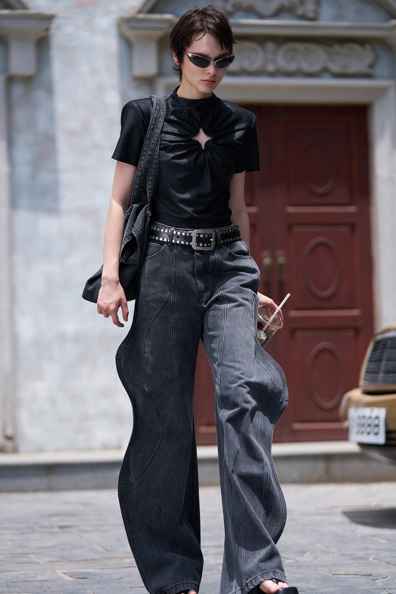 3d wave fractal deconstruction jeans