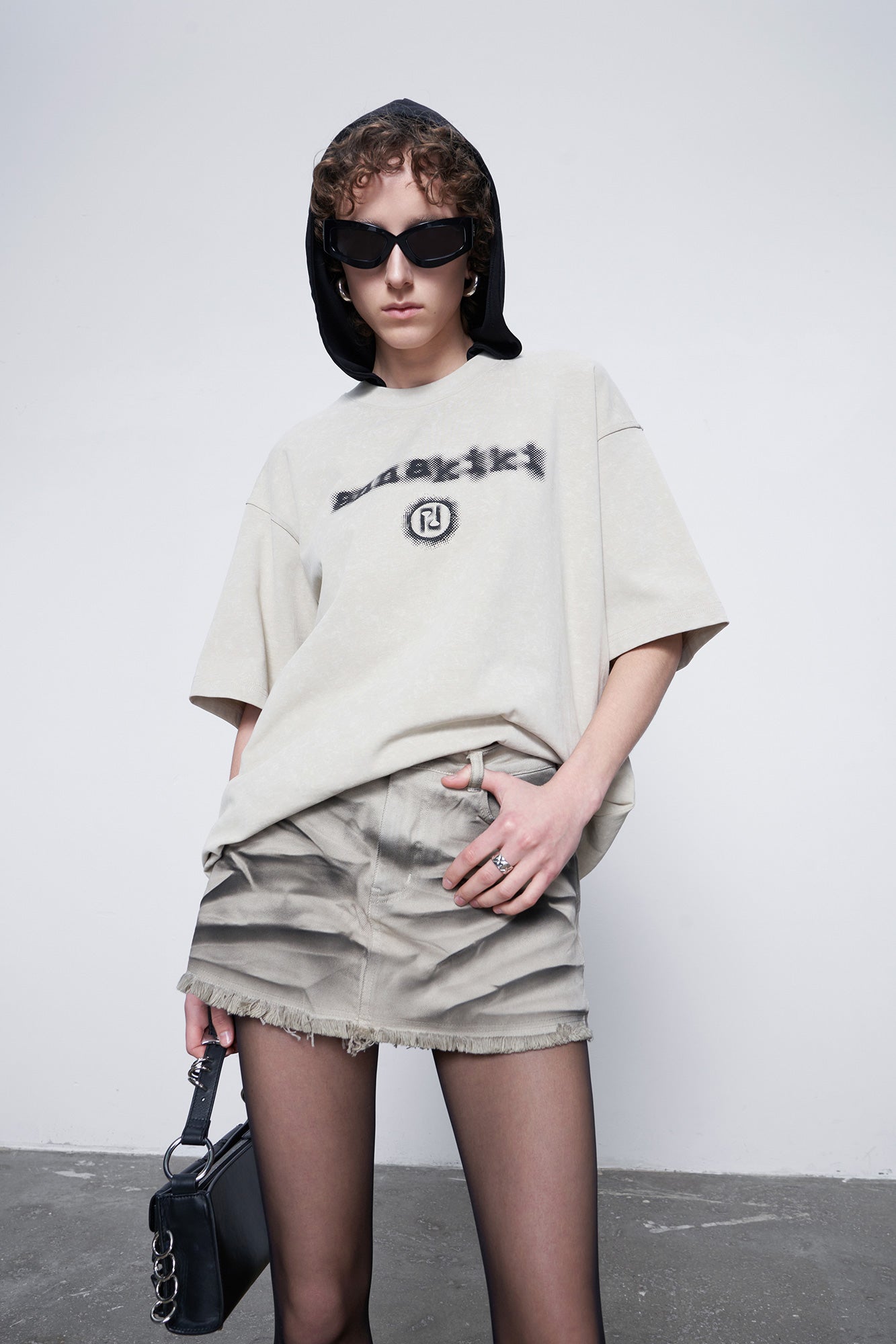 Logo fried color printedt-shirt