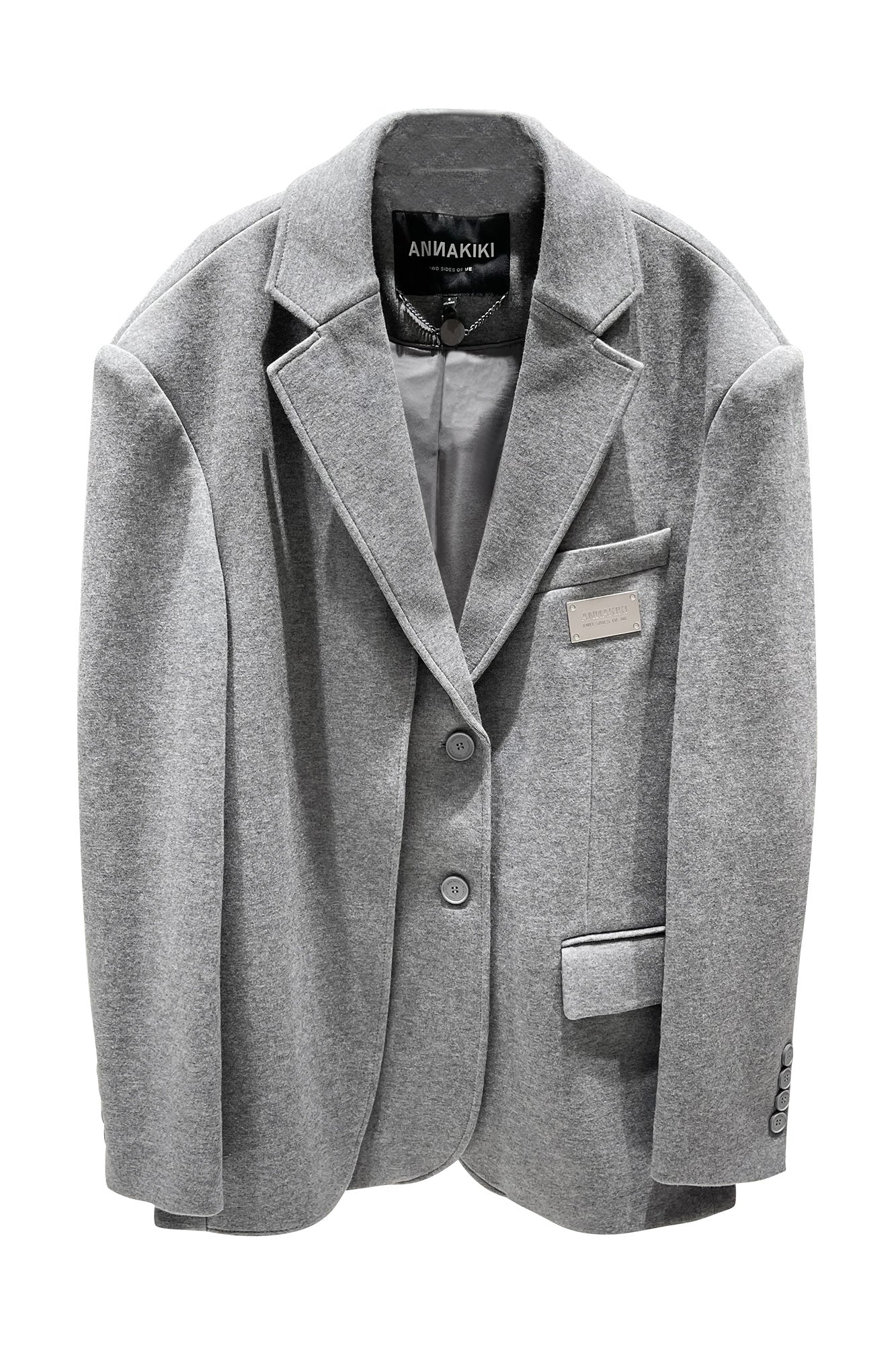 Layered loose suit jacket