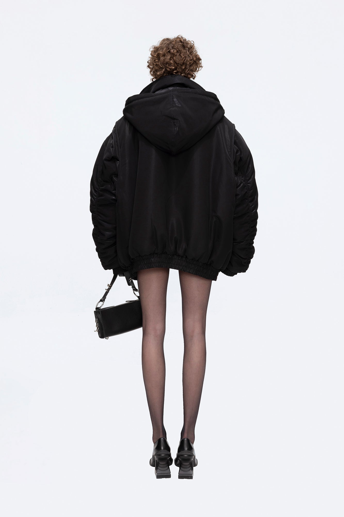 3d technology inspired loose fitting cotton jacket