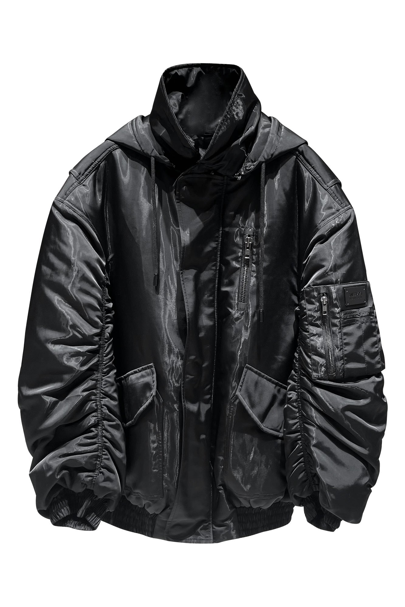 3d technology inspired loose fitting cotton jacket